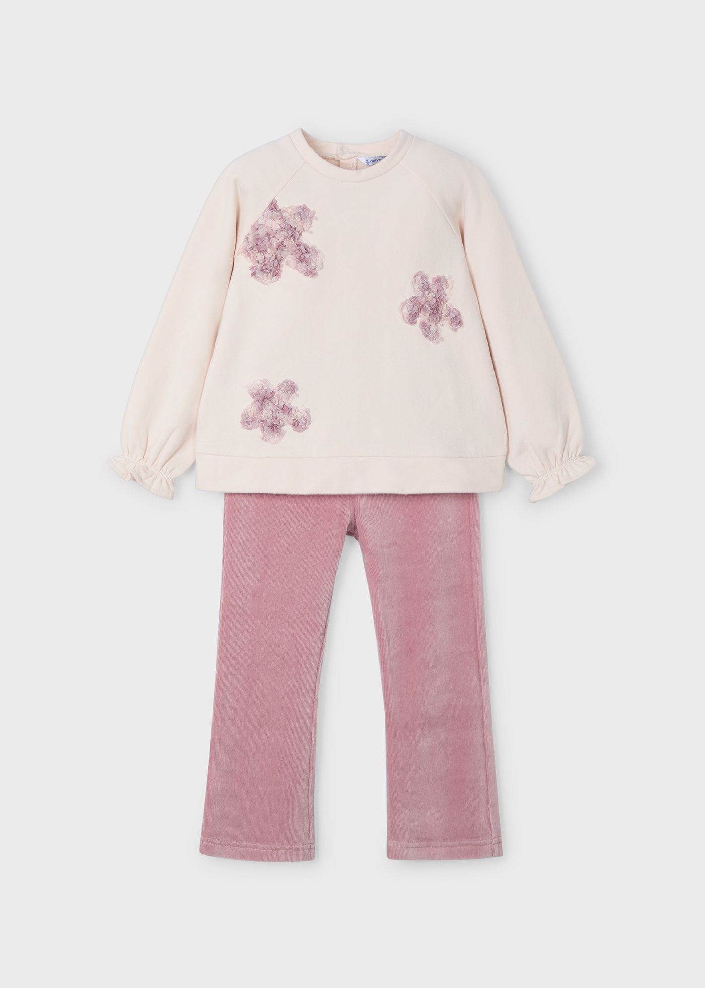 Ensemble leggings fleurs fille