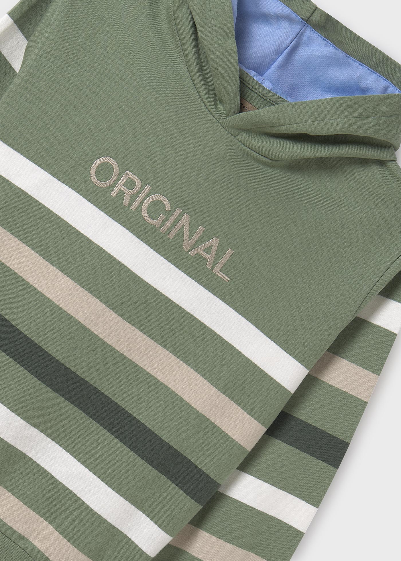 Sudadera capucha rayas chico