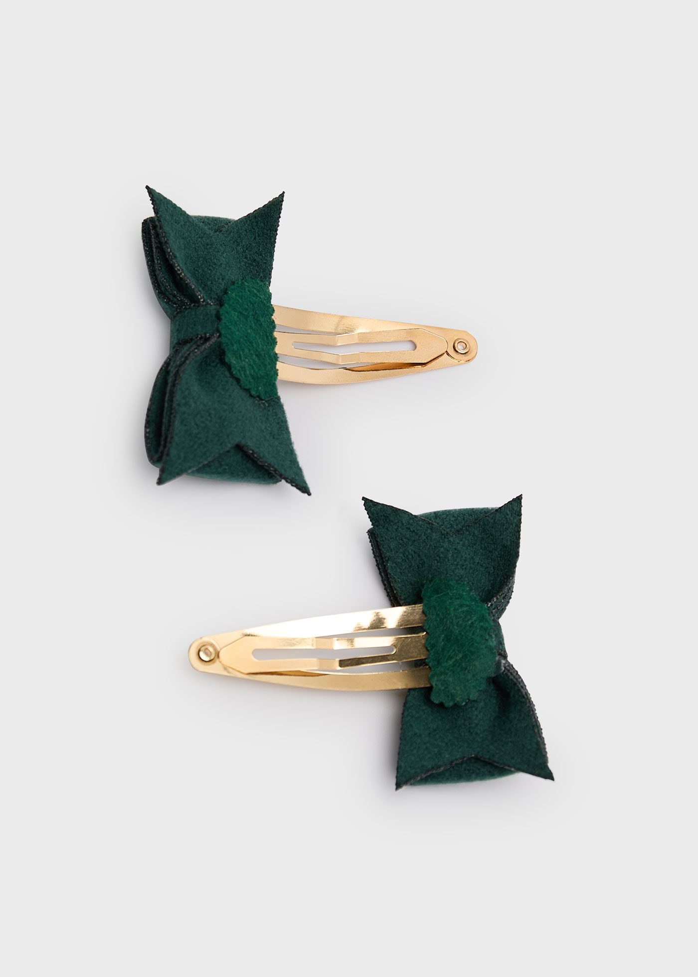 Pack 2 clips fiocco feltro bambina