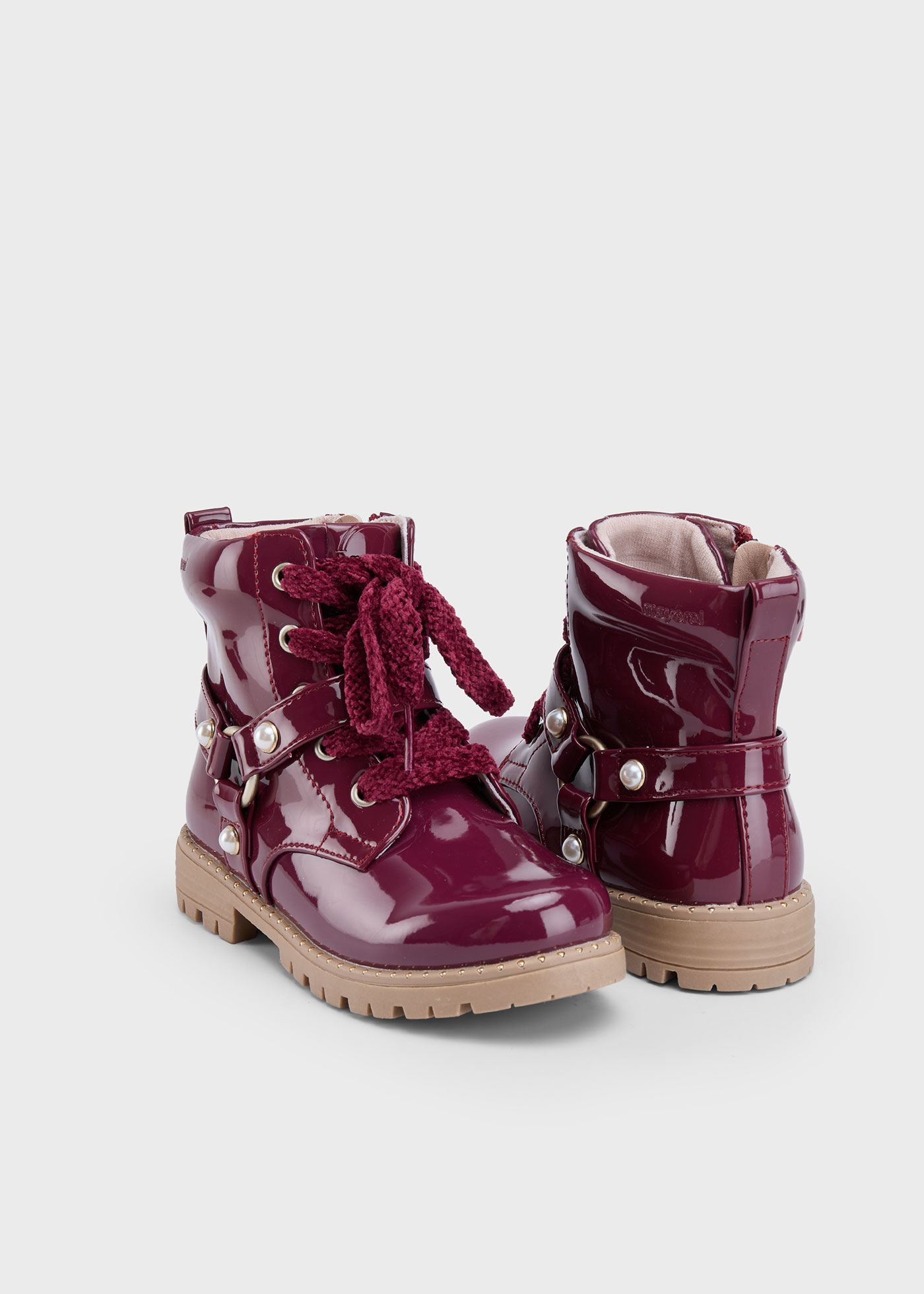 Girl Patent Biker Boots