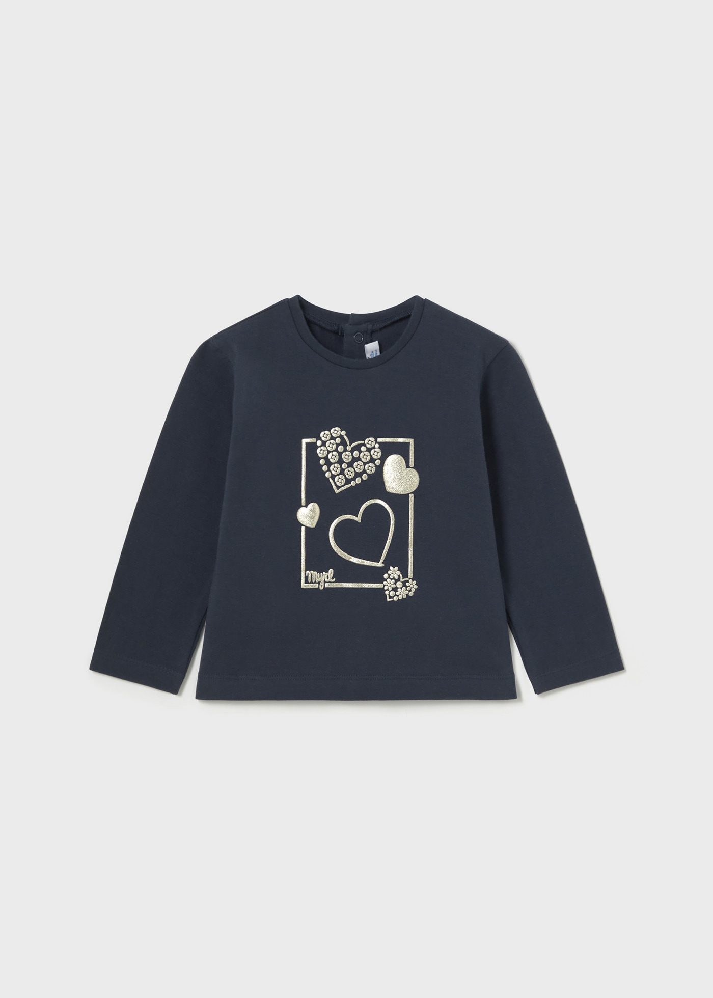 Camiseta básica corazones bebé