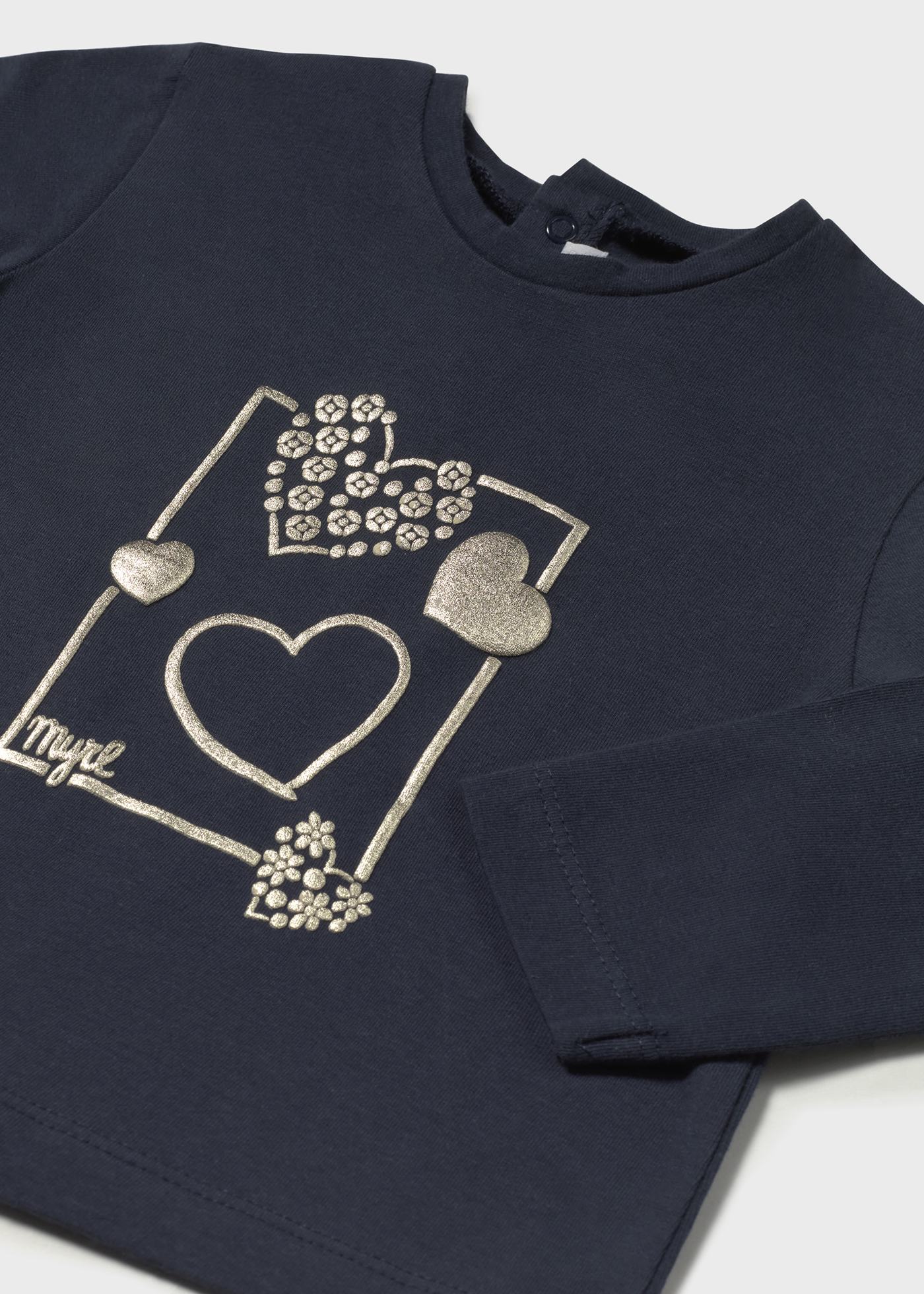 Camiseta básica corazones bebé