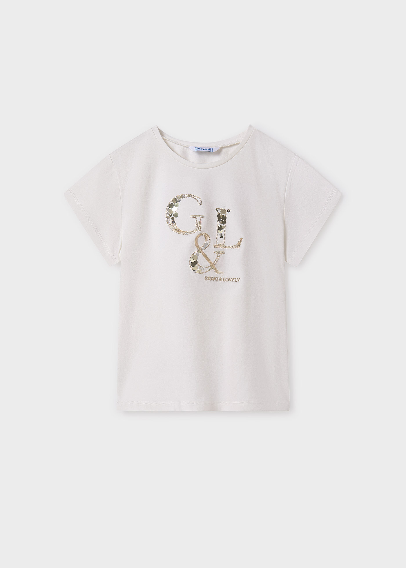 Camisola letras metalizadas rapariga