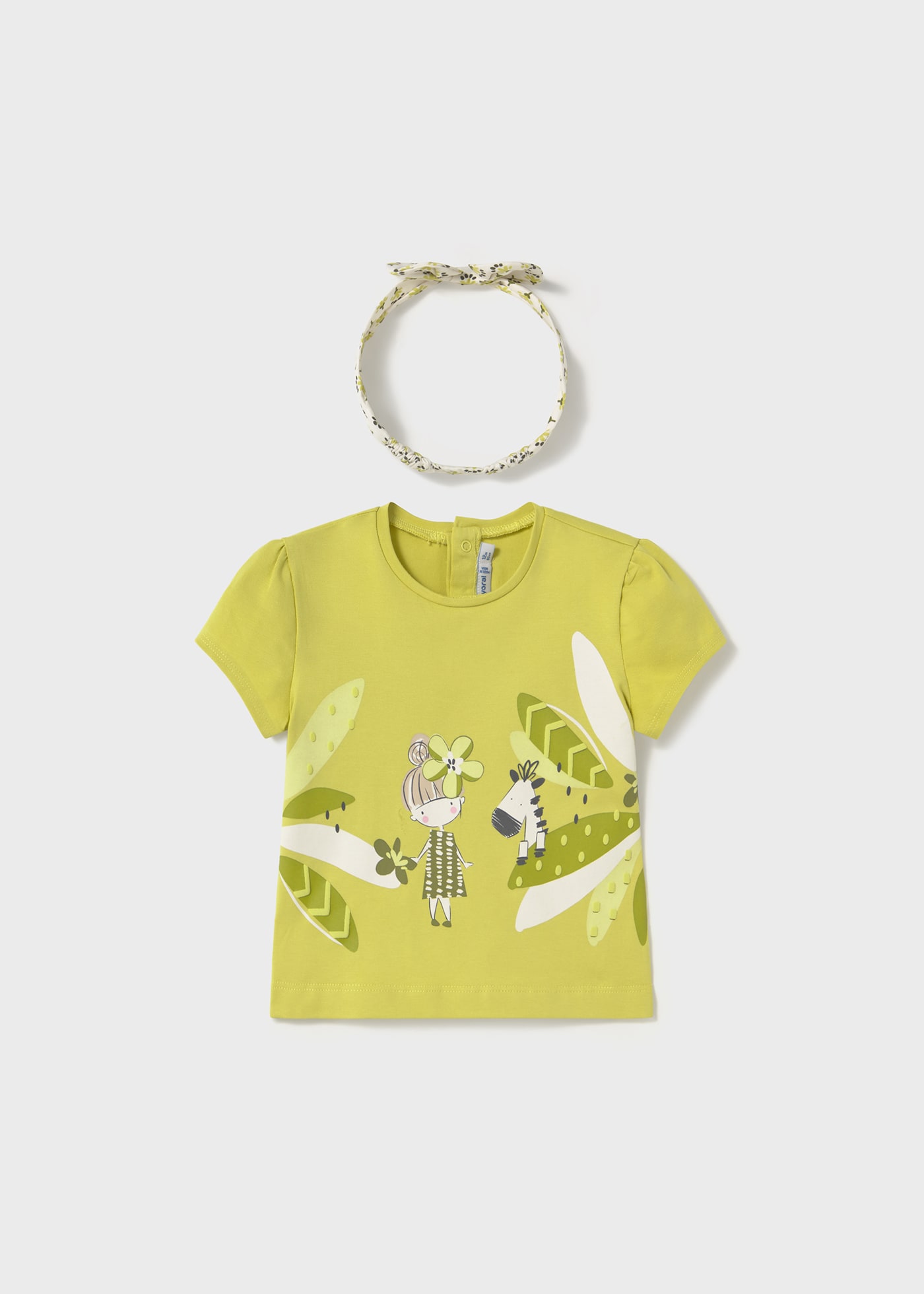 Baby print t-shirt with headband