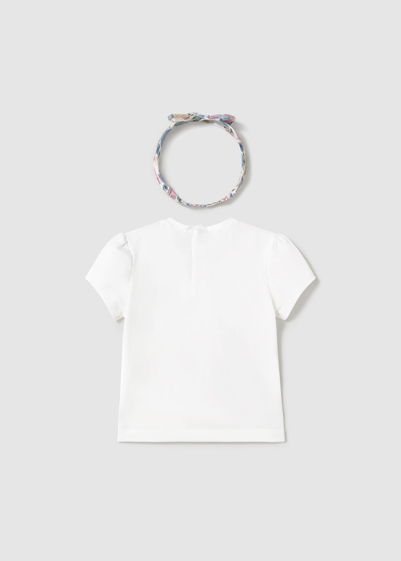 Camiseta con diadema estampada bebé