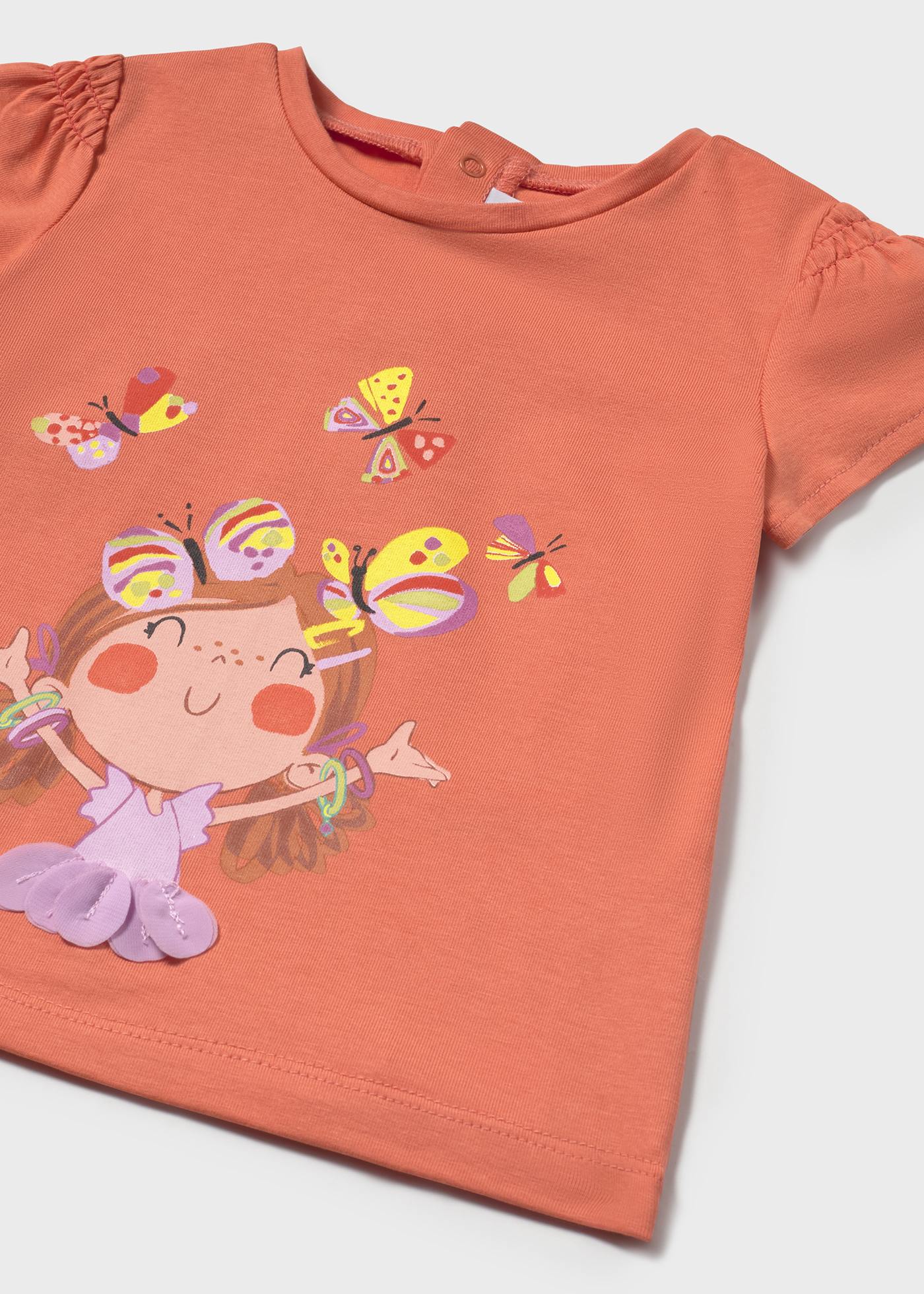 Baby embossed applique t-shirt