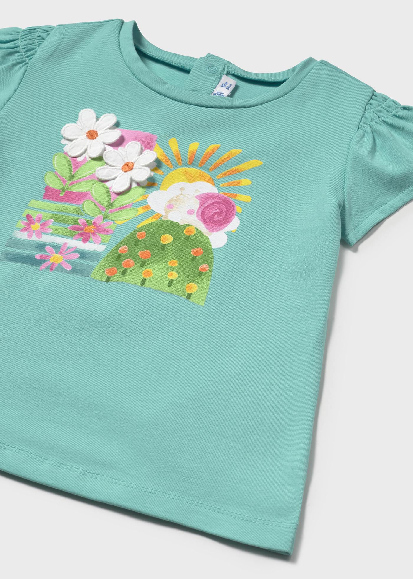 Baby embossed applique t-shirt