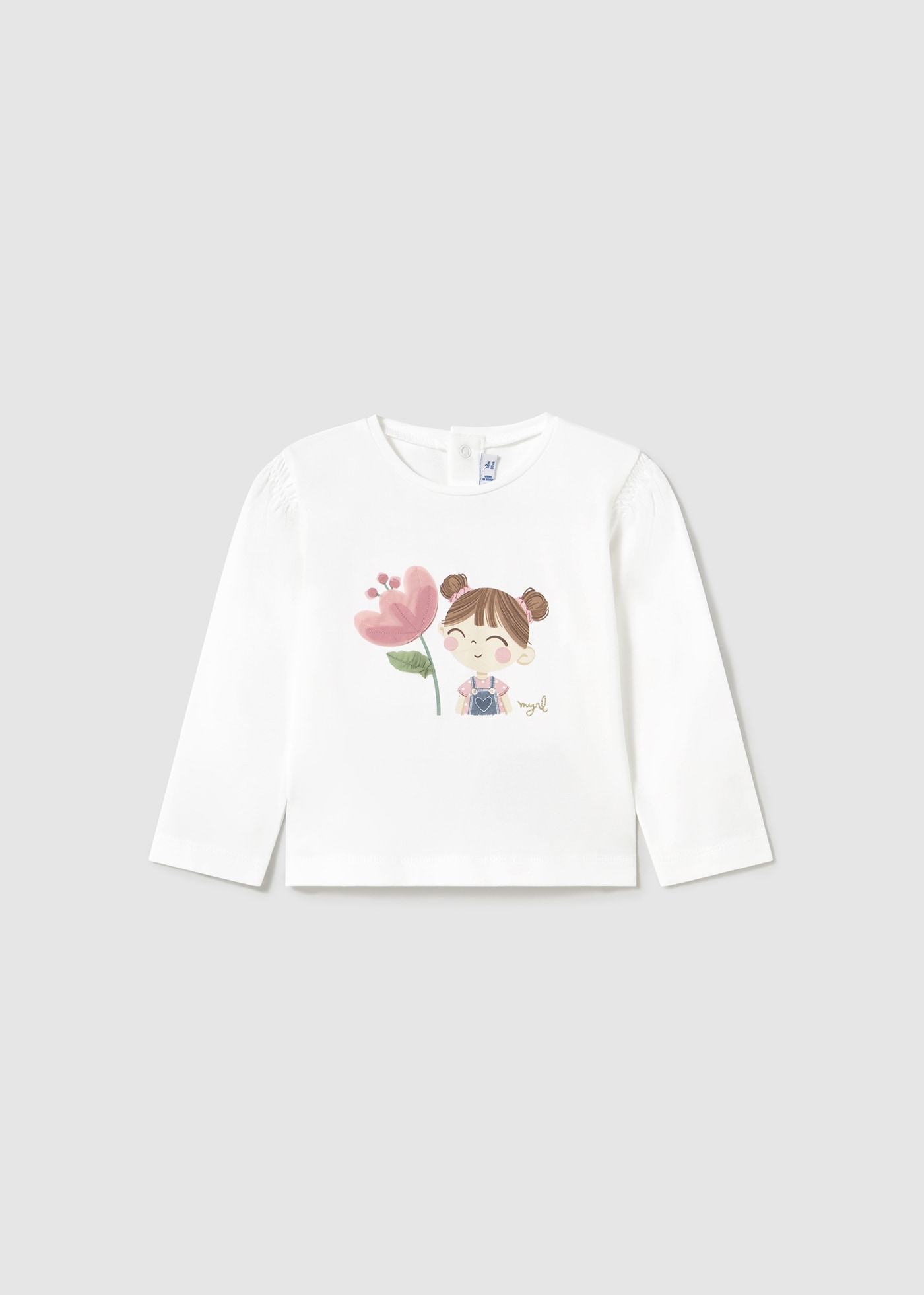 T-shirt à manches longues avec fleurs bébé