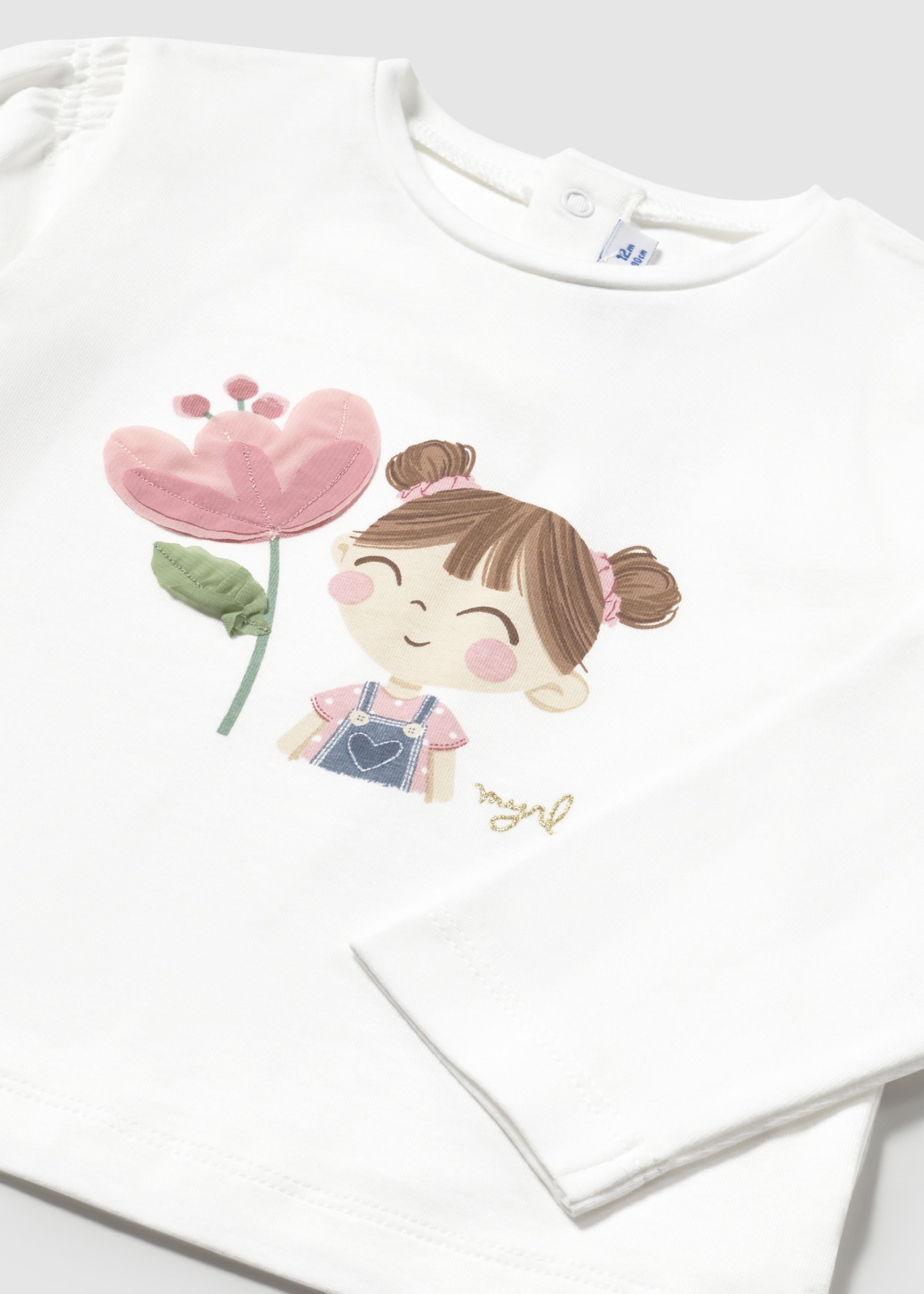 T-shirt à manches longues avec fleurs bébé