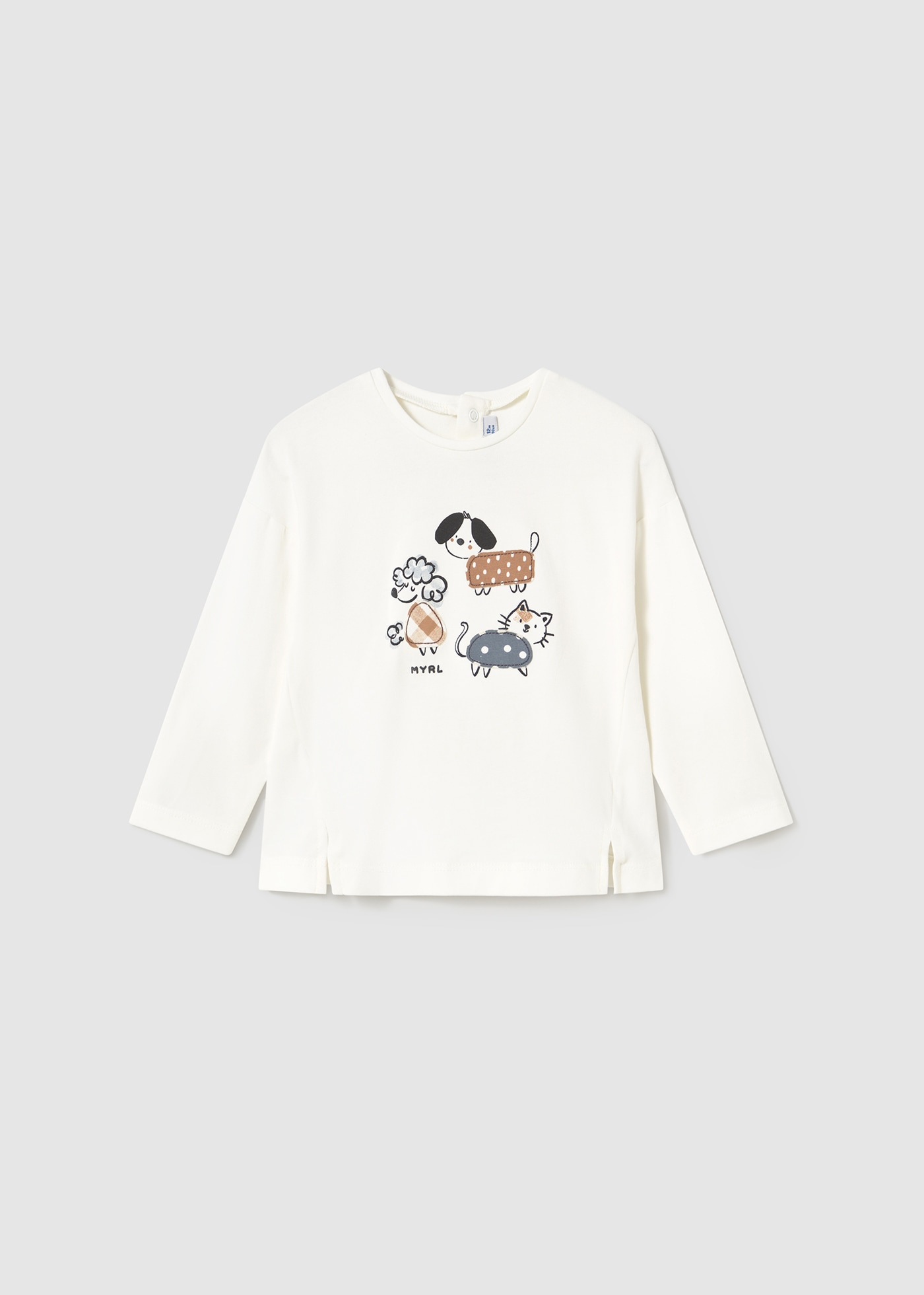 Camiseta manga larga perritos bebé