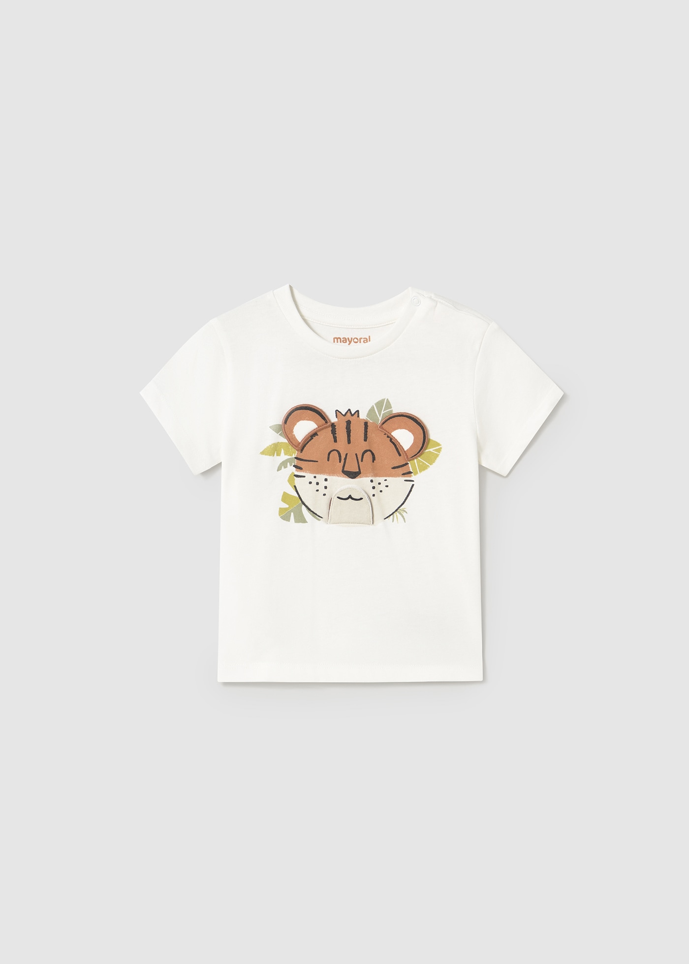T-shirt interativa tigre bebé