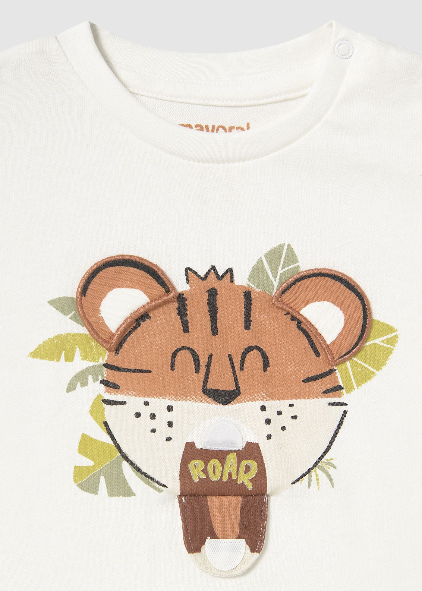 T-shirt interativa tigre bebé