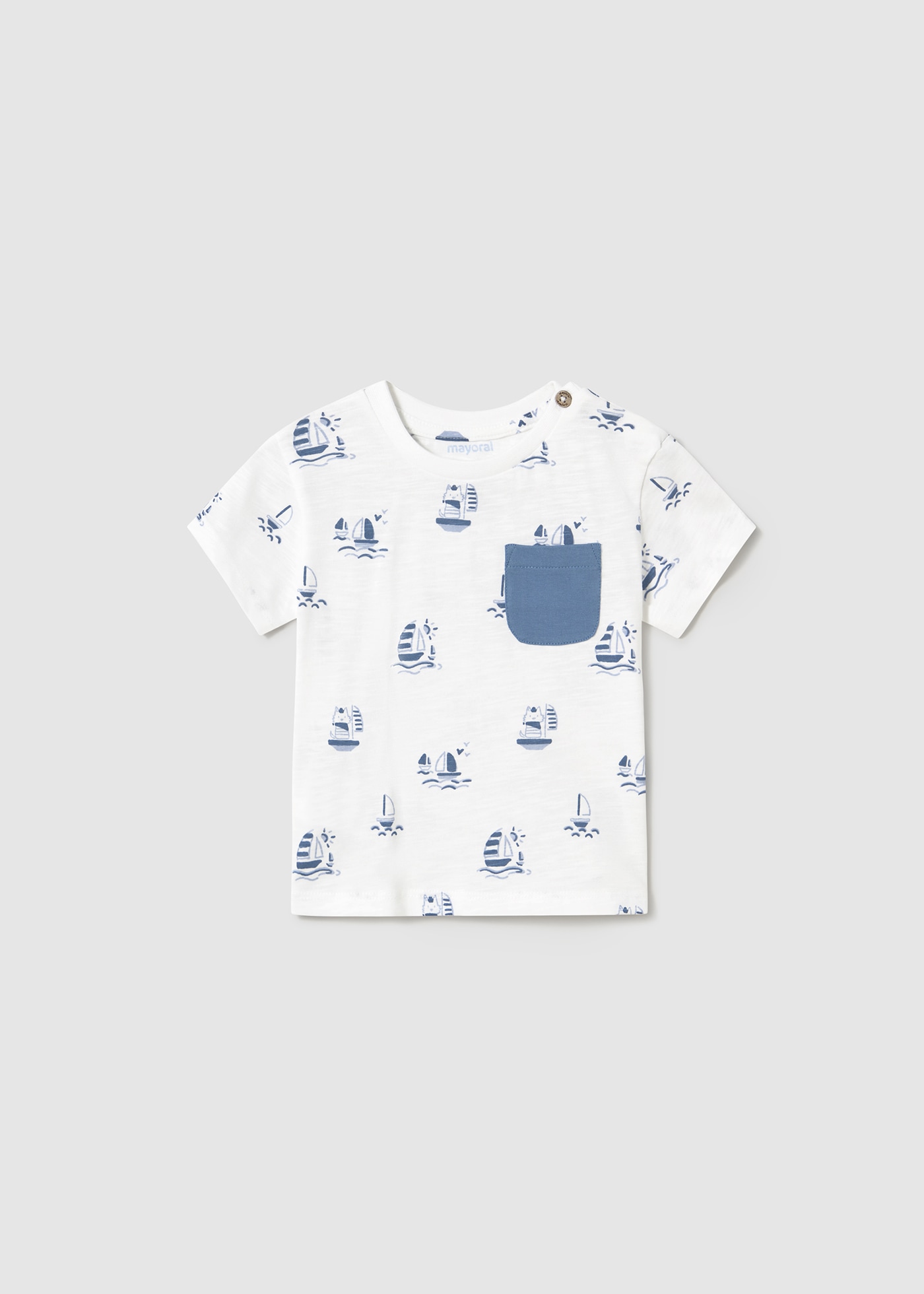 T-shirt estampada com bolso bebé