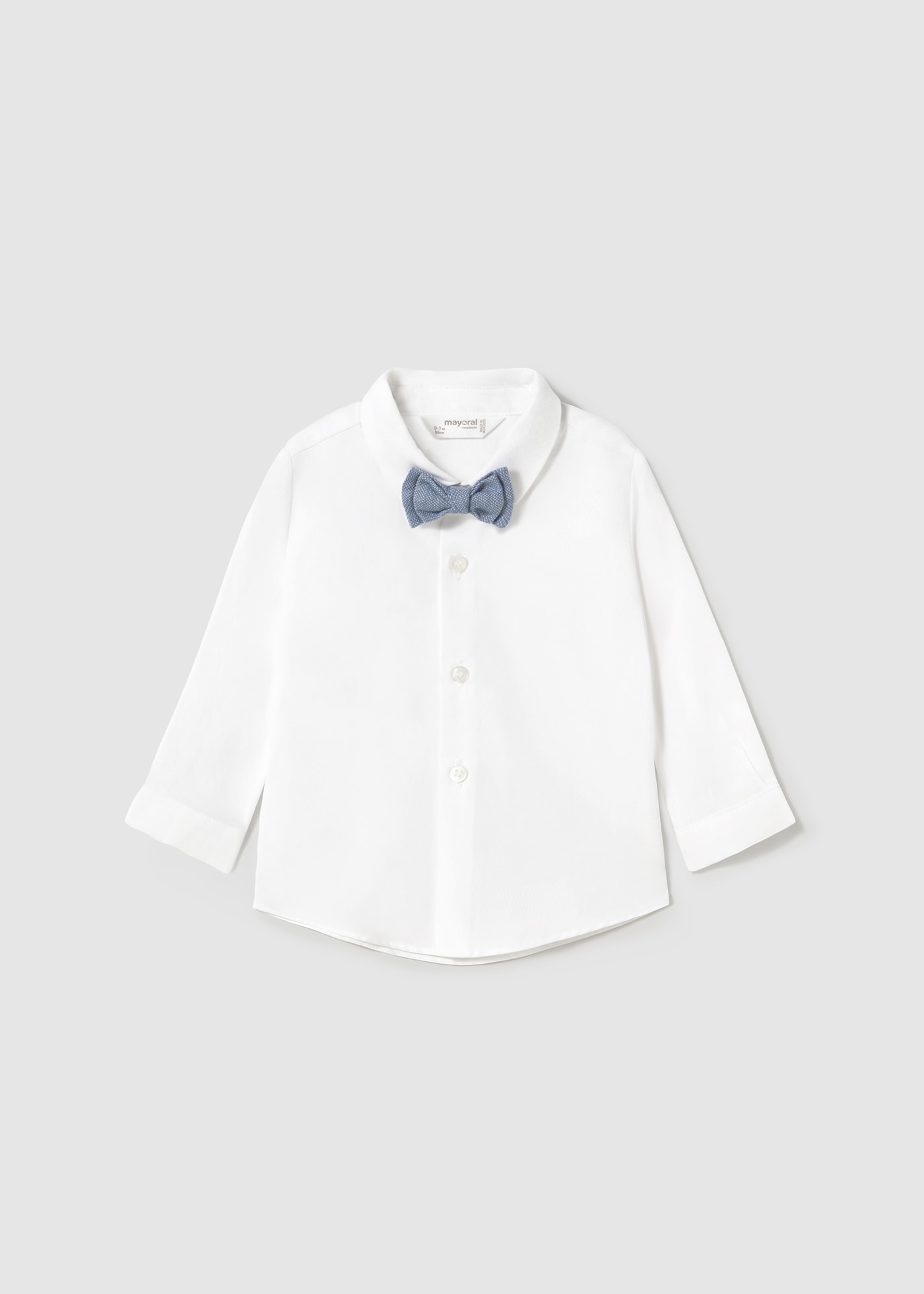 Camisa manga larga corbatín recién nacido