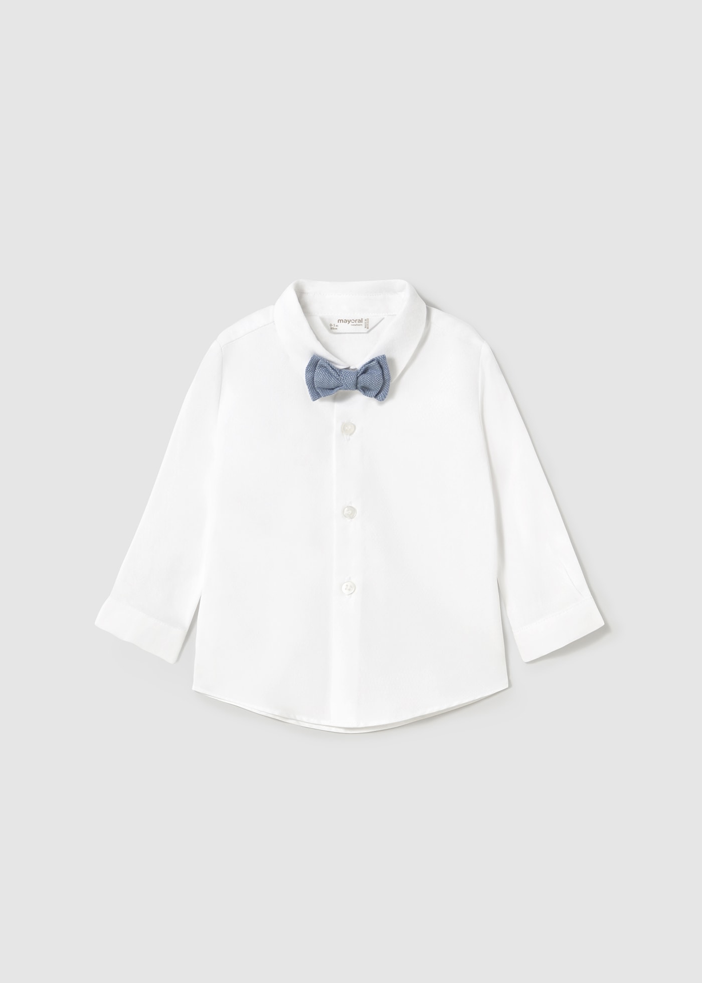 Newborn Long-Sleeve Shirt with Bow Tie