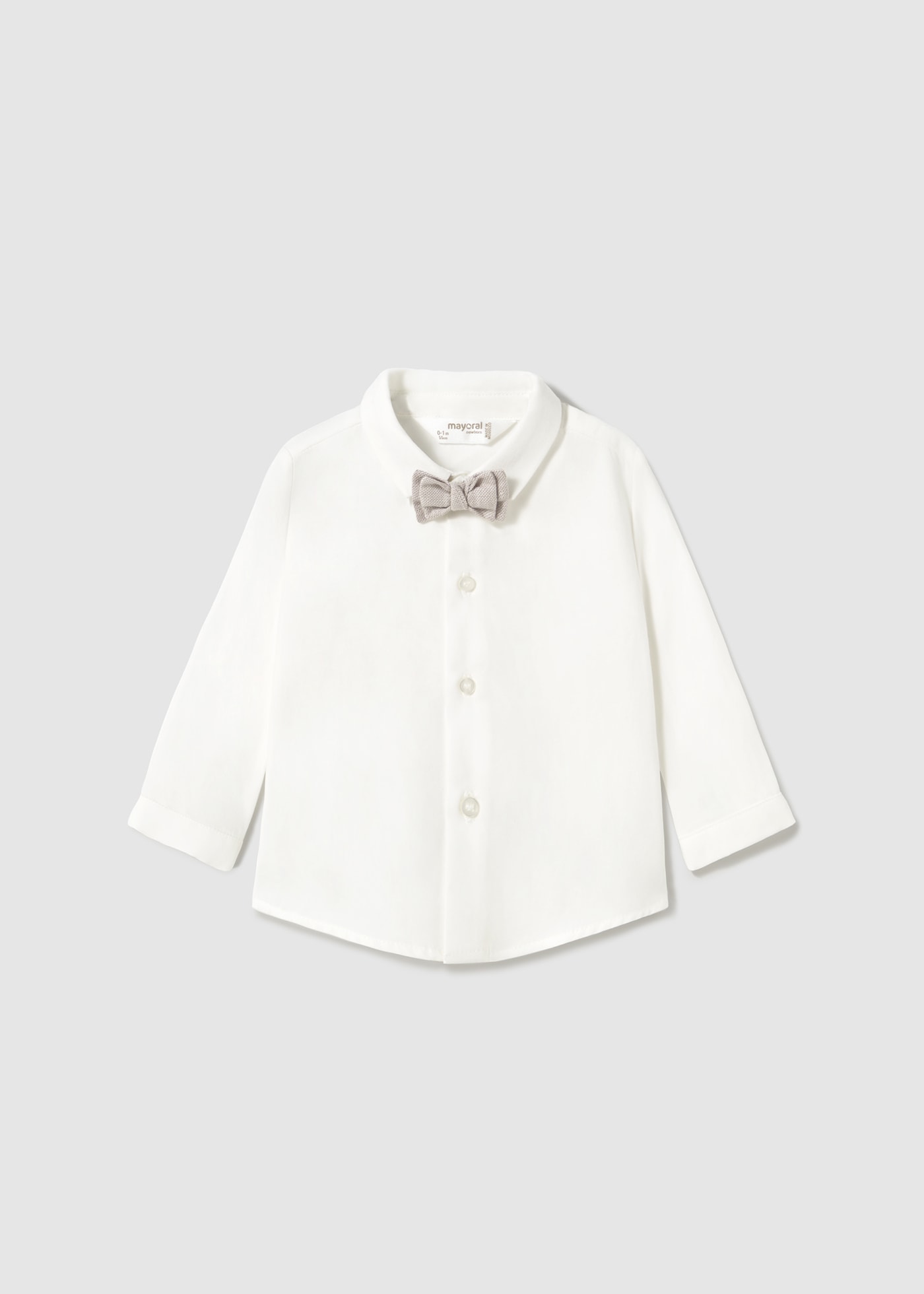 Newborn Long-Sleeve Shirt with Bow Tie