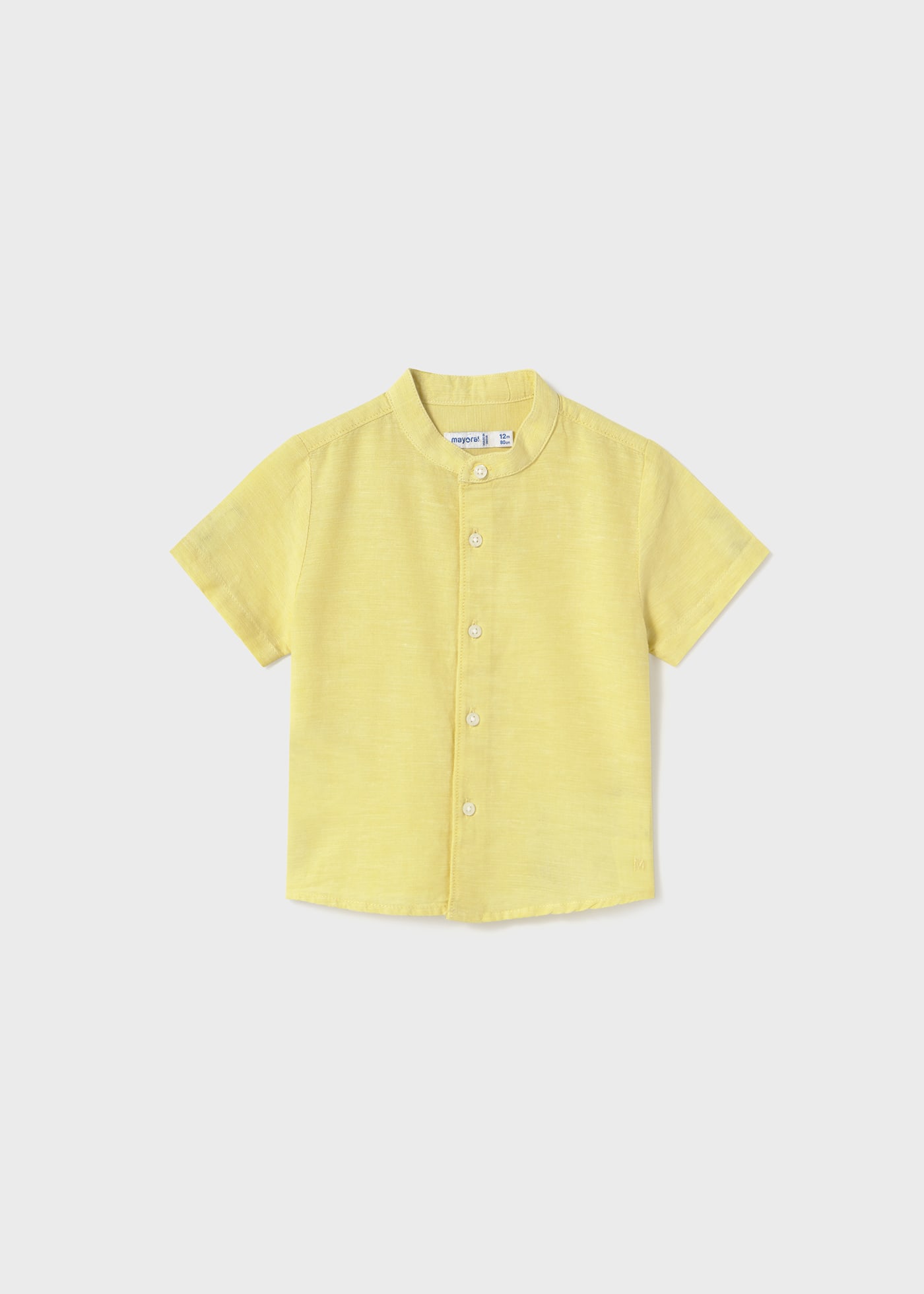 Camicia colletto coreana lino neonato