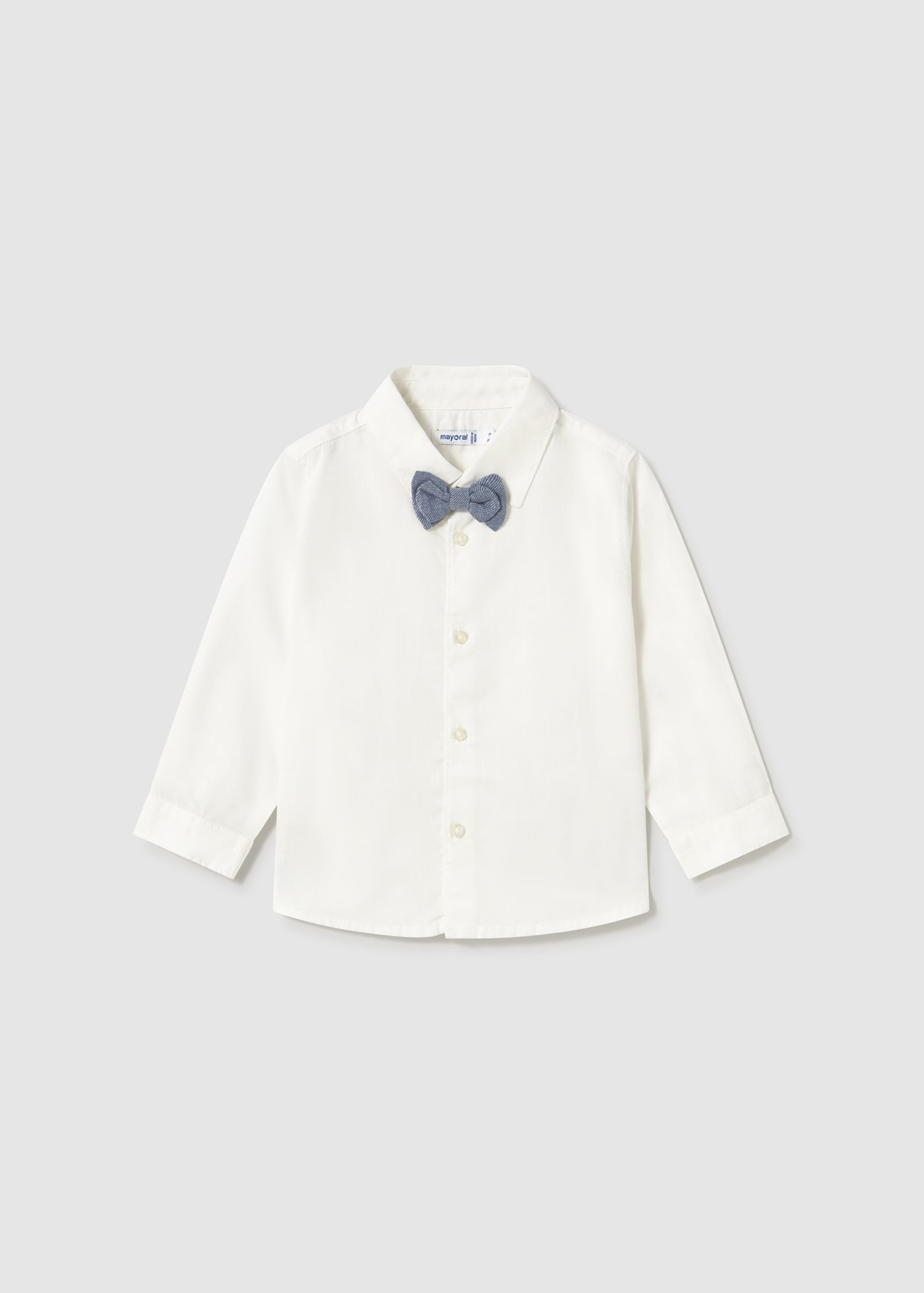 Baby Long-Sleeve Shirt with Bow Tie