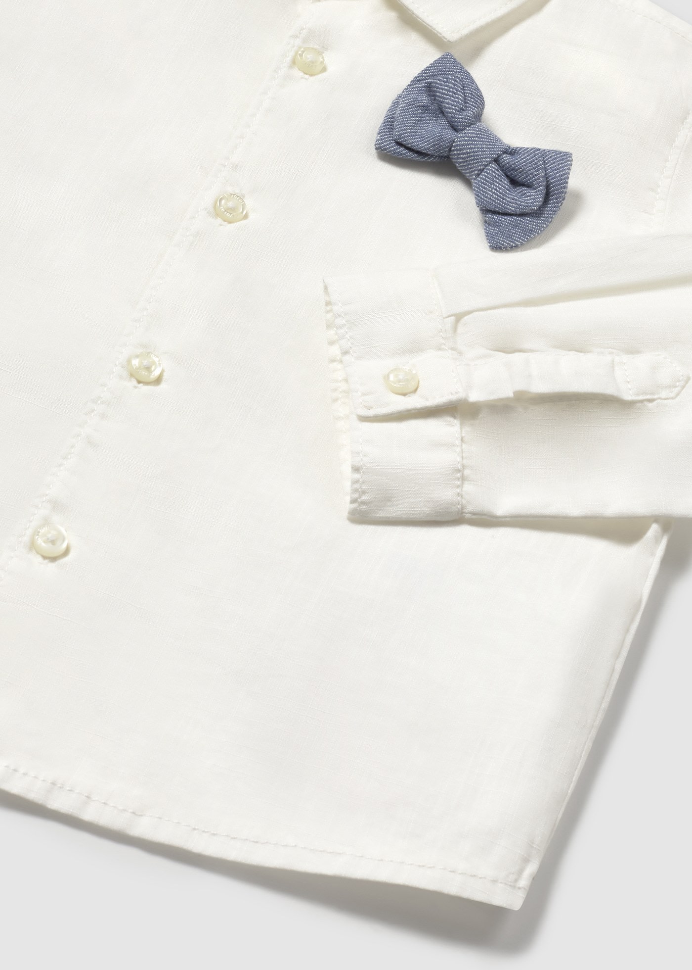 Camisa manga larga con corbatín bebé