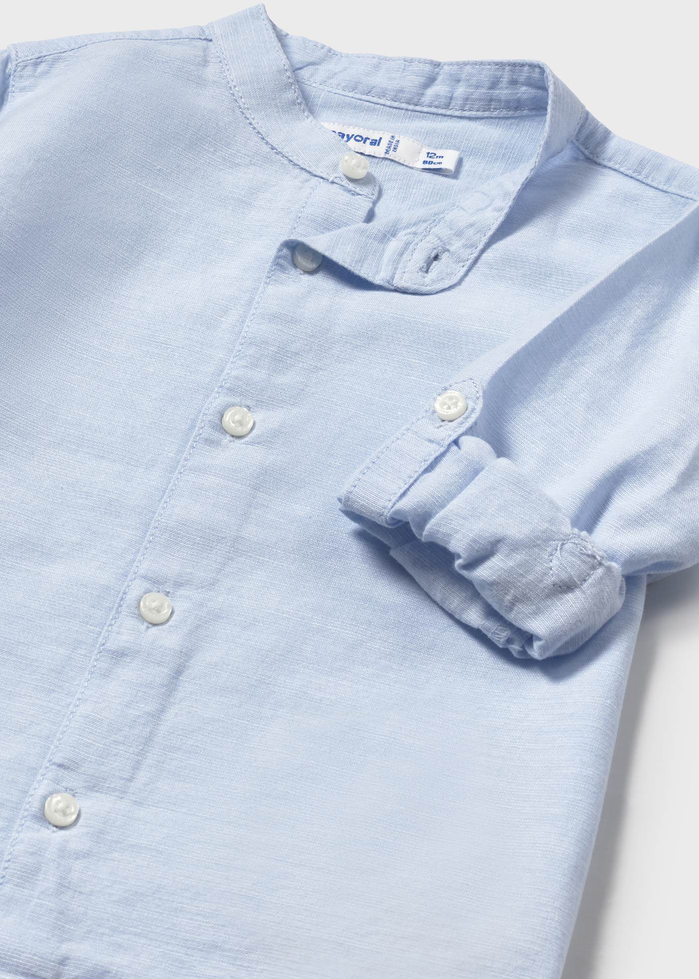 Camicia manica lunga colletto coreana neonato
