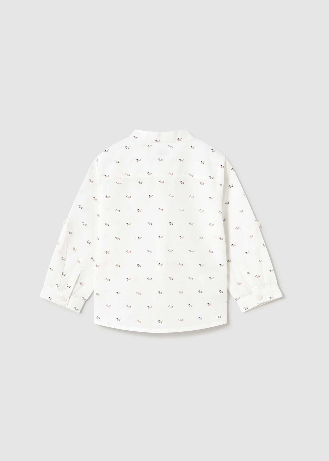 Baby Long-Sleeve Shirt Mandarin Collar