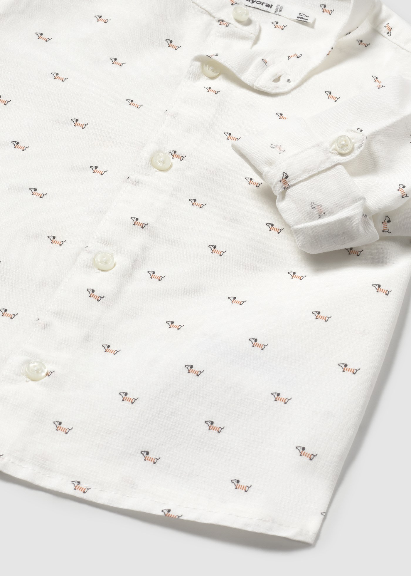 Camicia manica lunga colletto coreana neonato