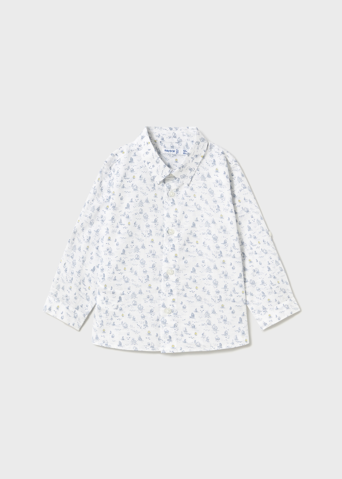Camicia manica lunga stampata neonato