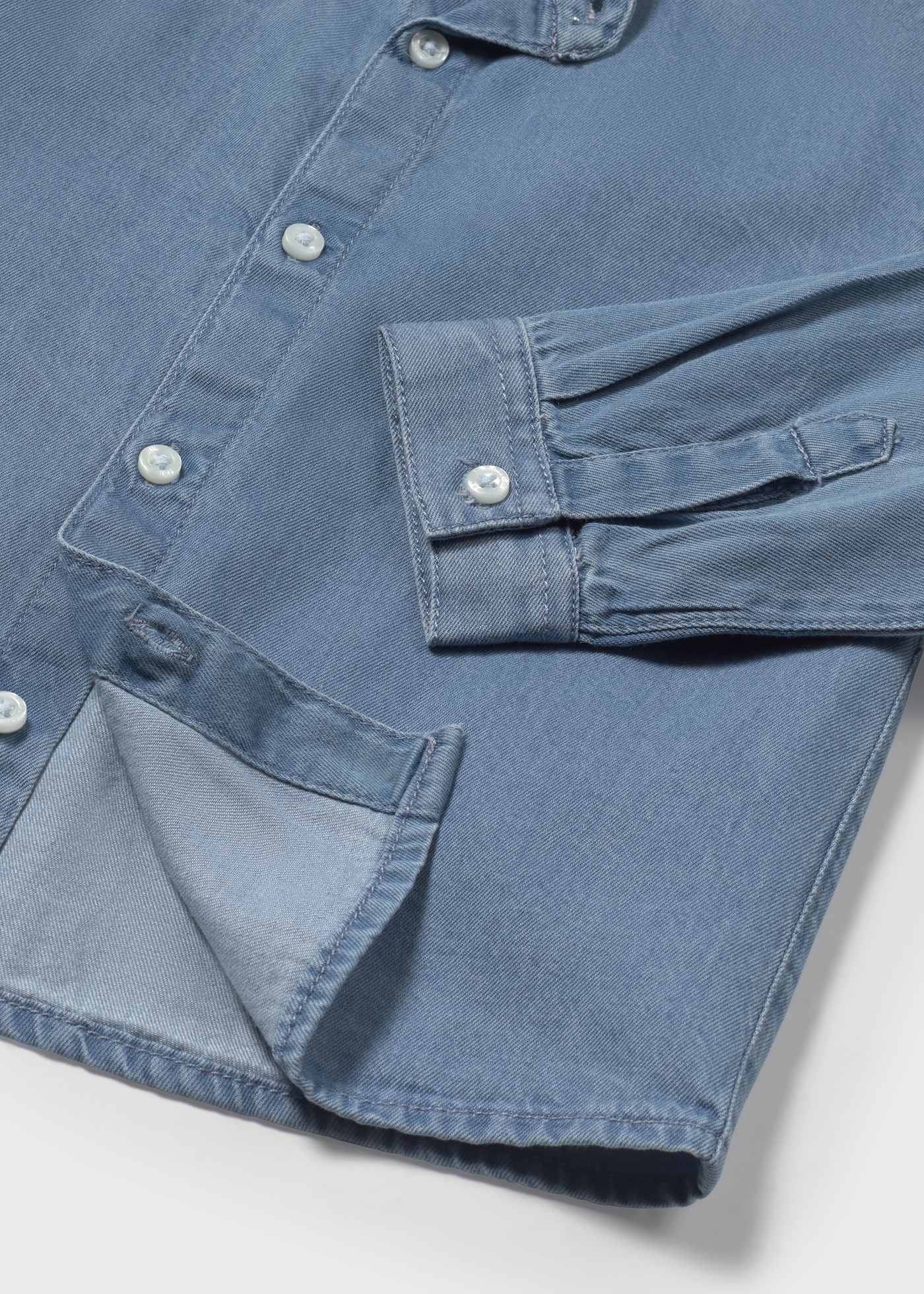 Camasa maneca lunga de blugi bebe