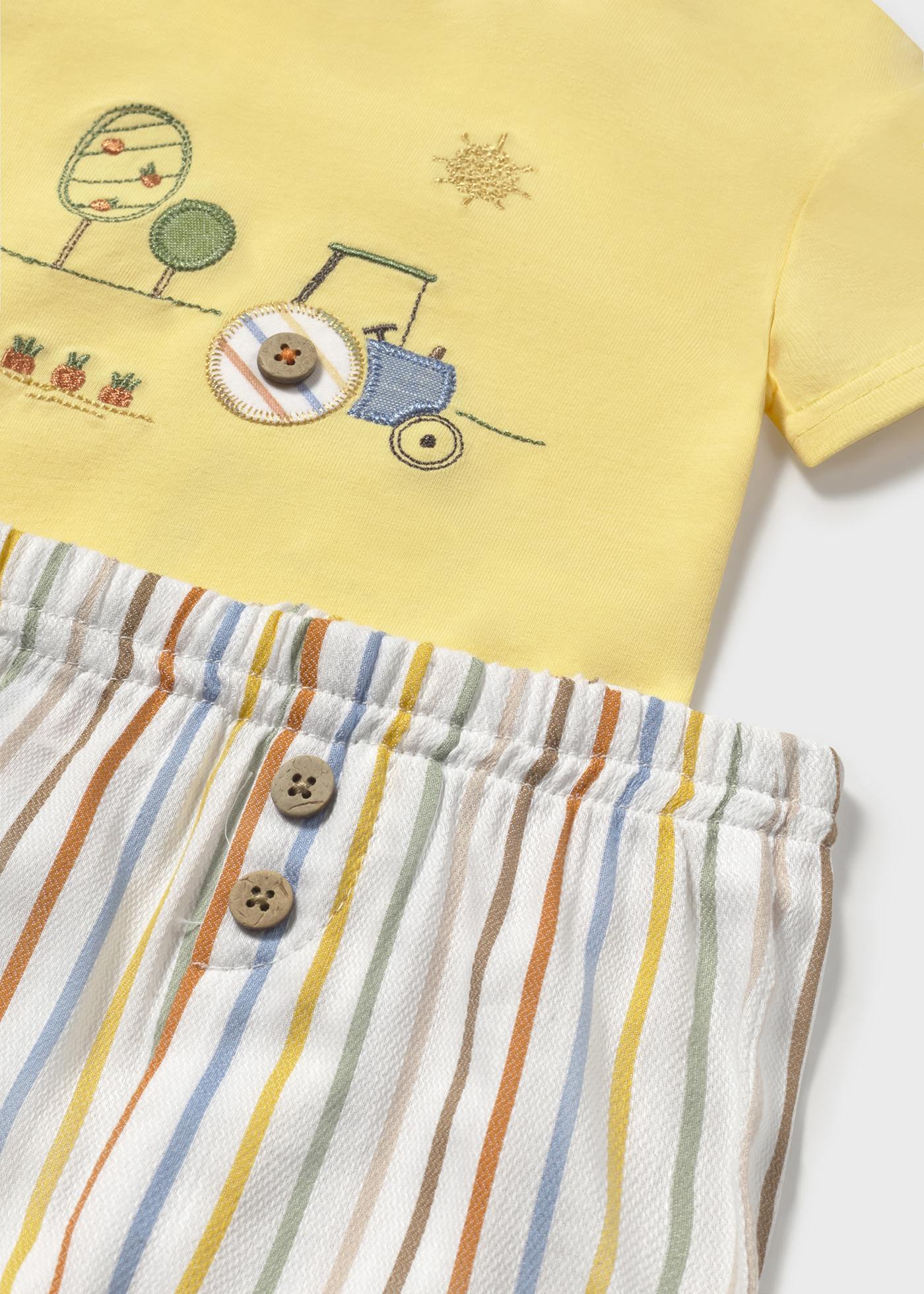 Set pantaloni scurti si tricou nou-nascut