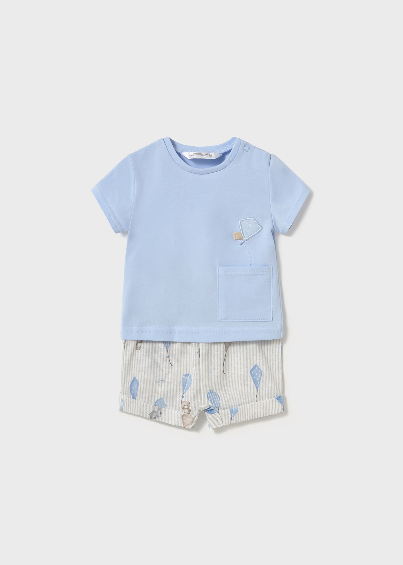 Newborn boy printed shorts and t-shirt set