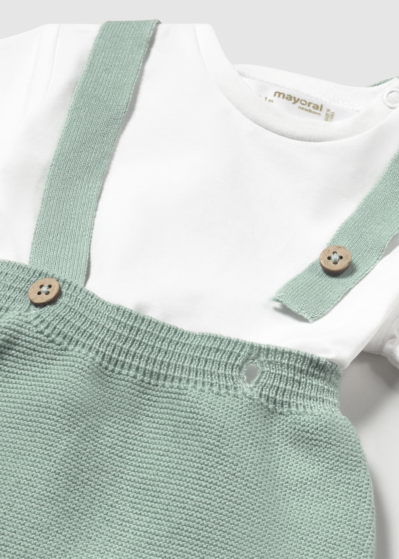Completo 3 pezzi tricot con cardigan neonato