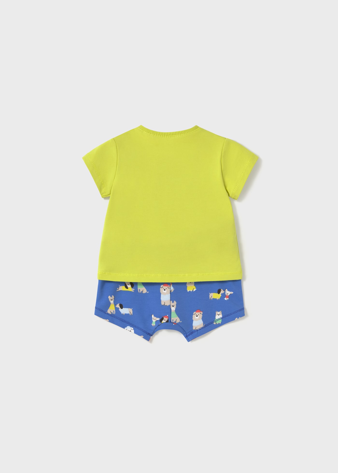 Conjunto pantalón corto y camiseta animales recién nacido