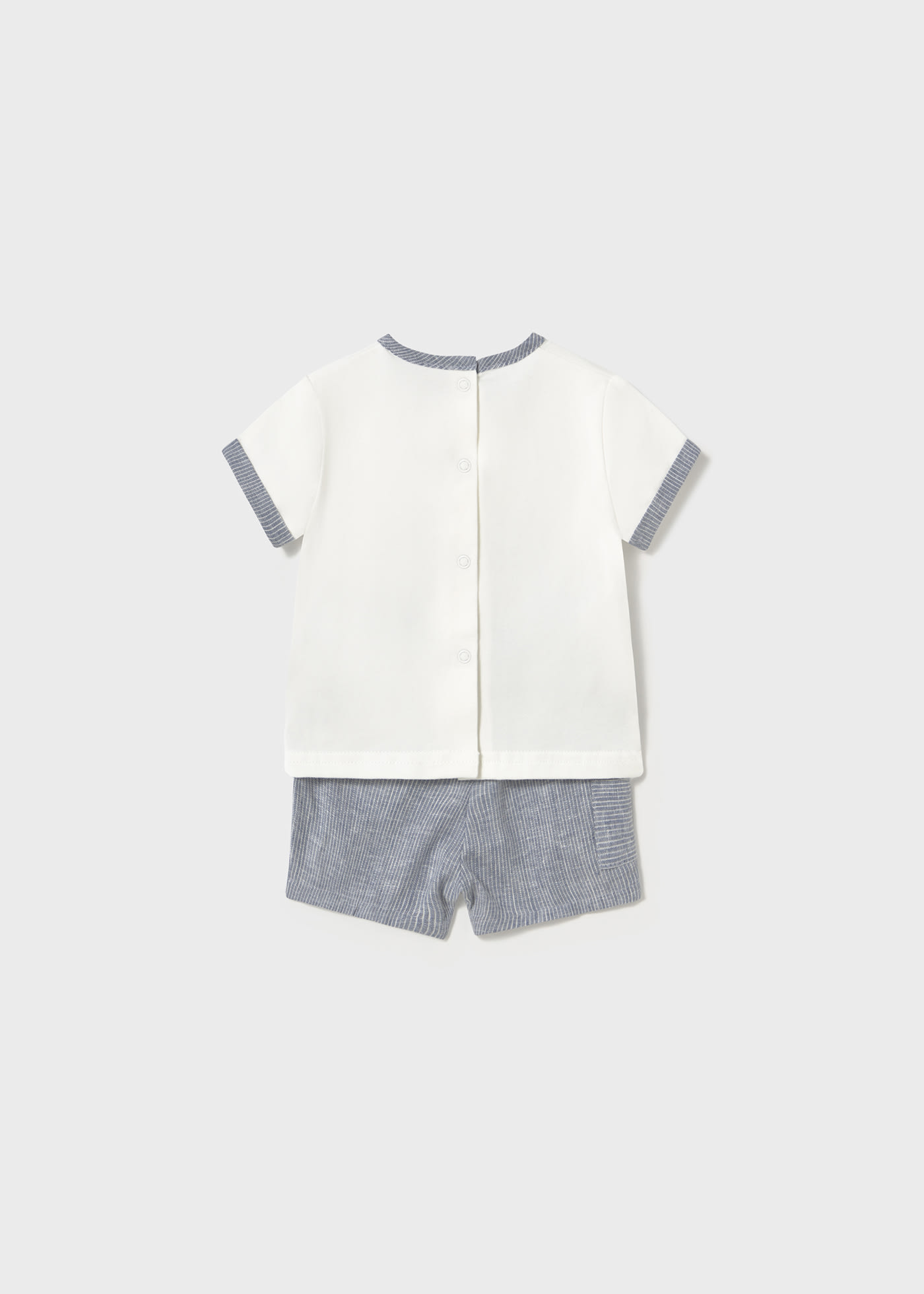 Conjunto pantalón corto y camiseta casa recién nacido