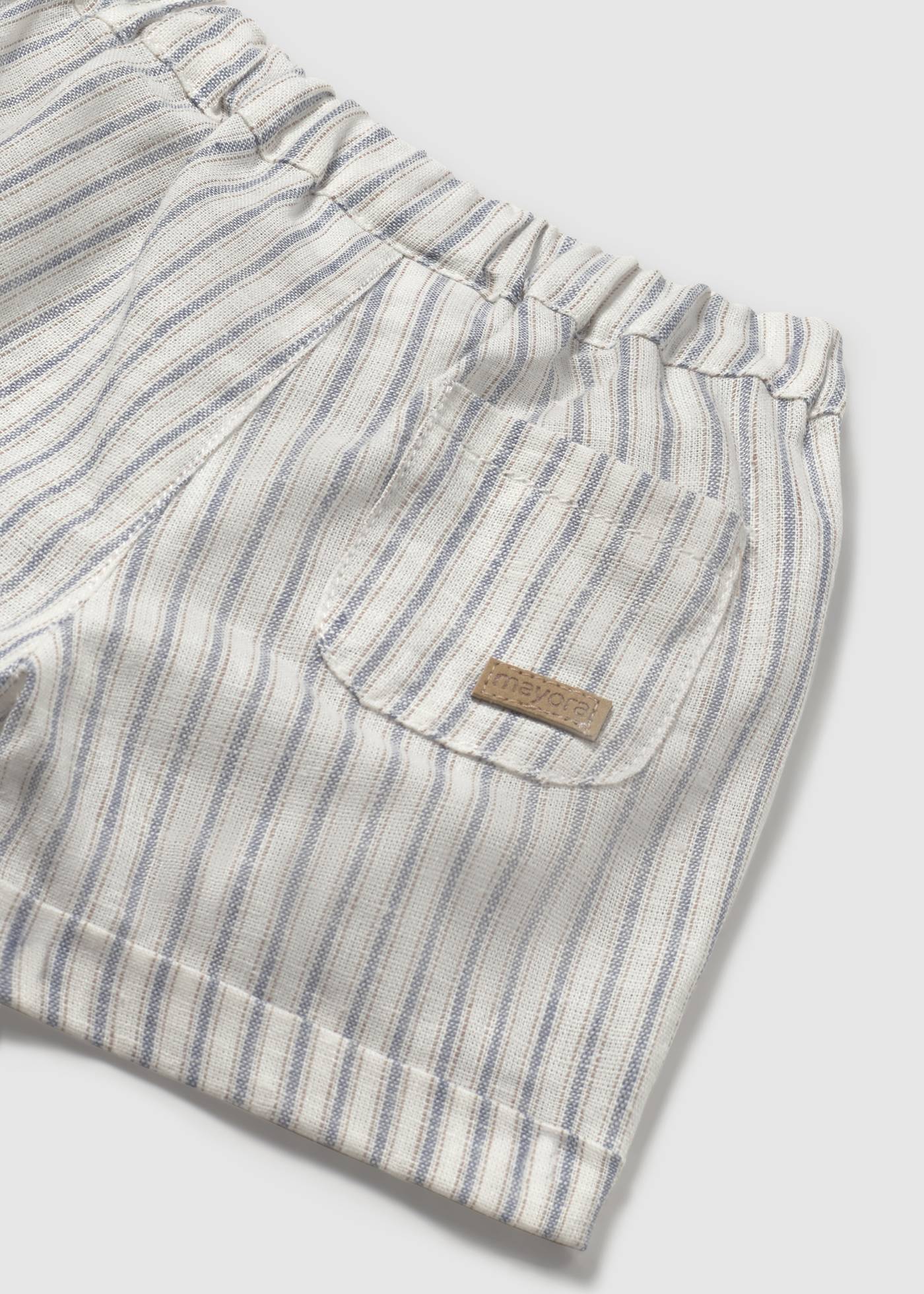 Newborn boy linen shorts