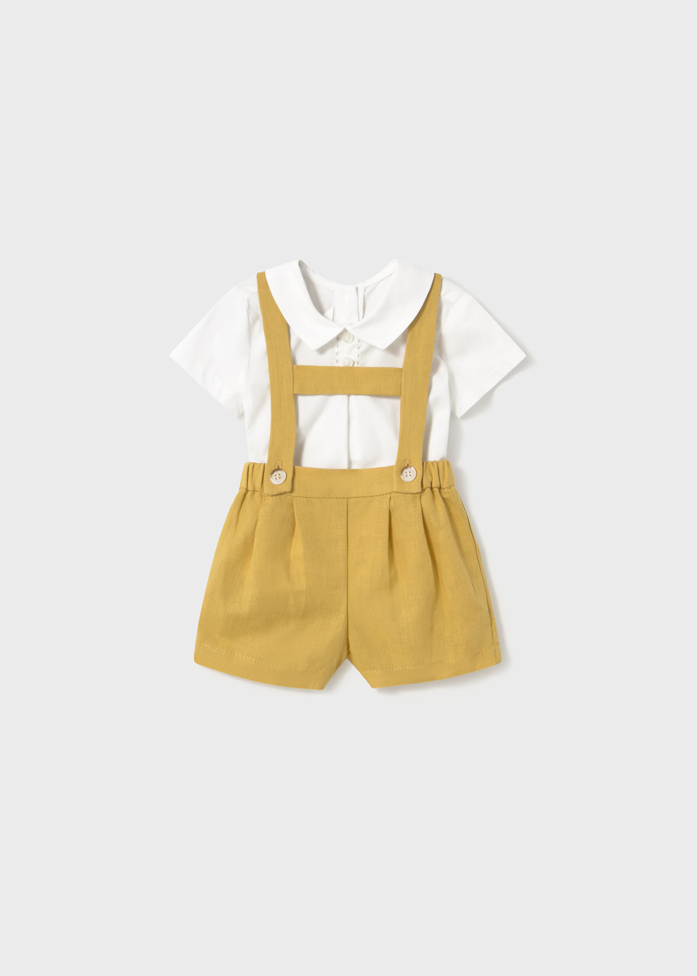 Newborn boy shorts with braces and t-shirt set