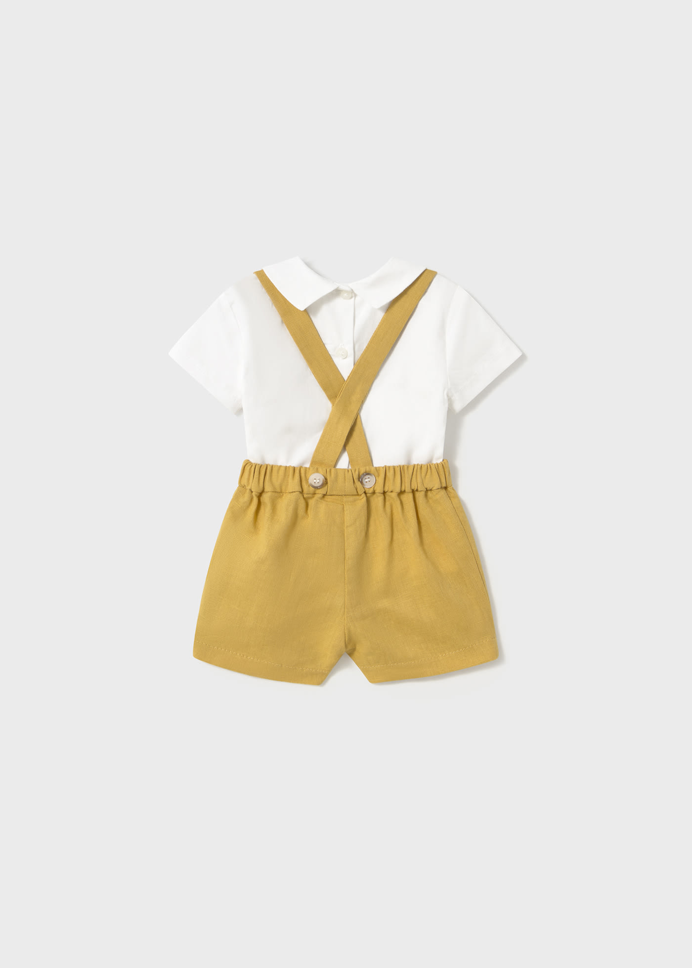 Newborn boy shorts with braces and t-shirt set