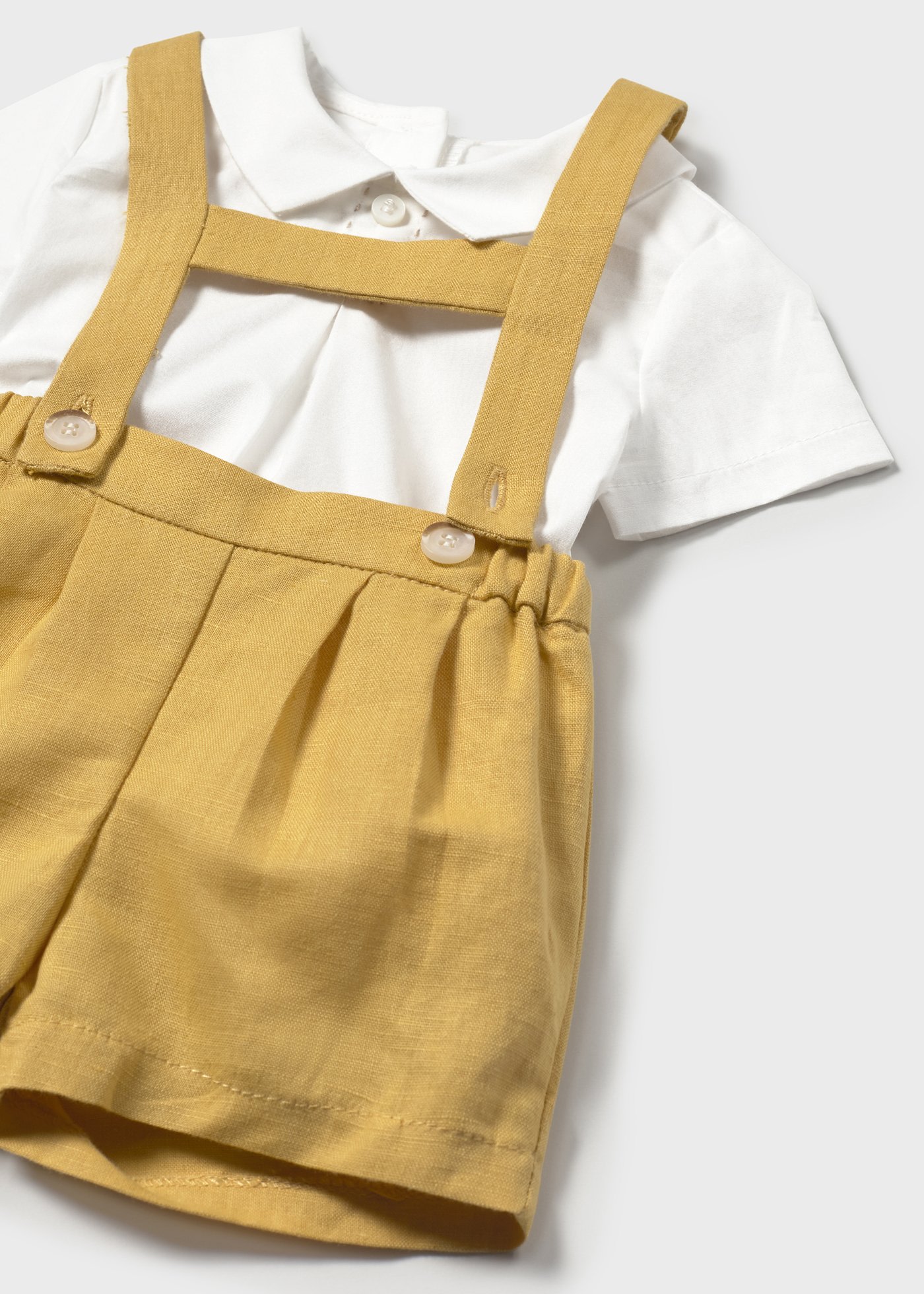 Newborn boy shorts with braces and t-shirt set