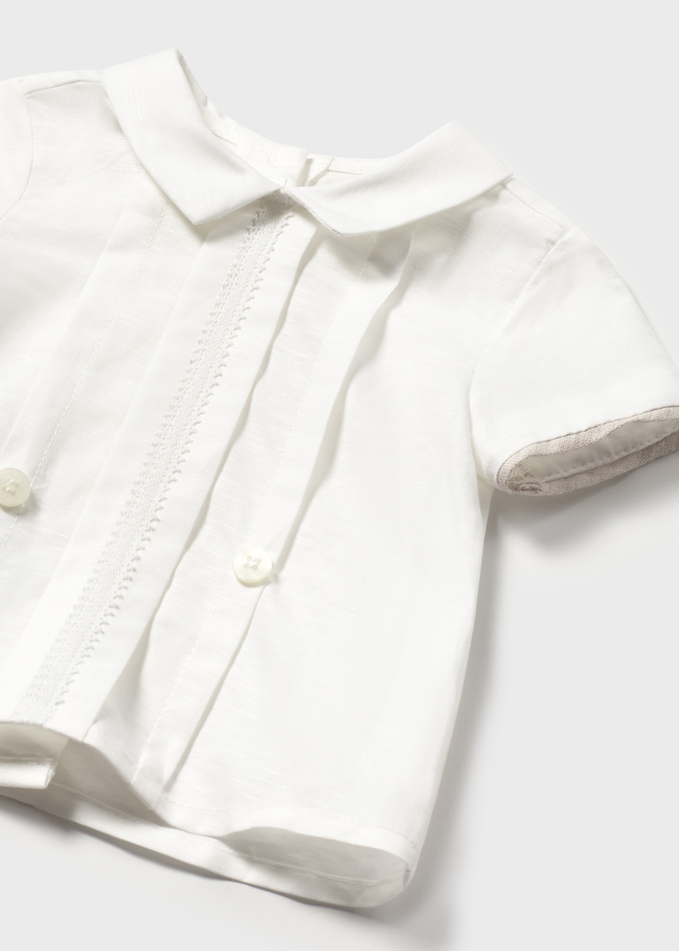 Conjunto cerimónia  calções e camisa recém nascido