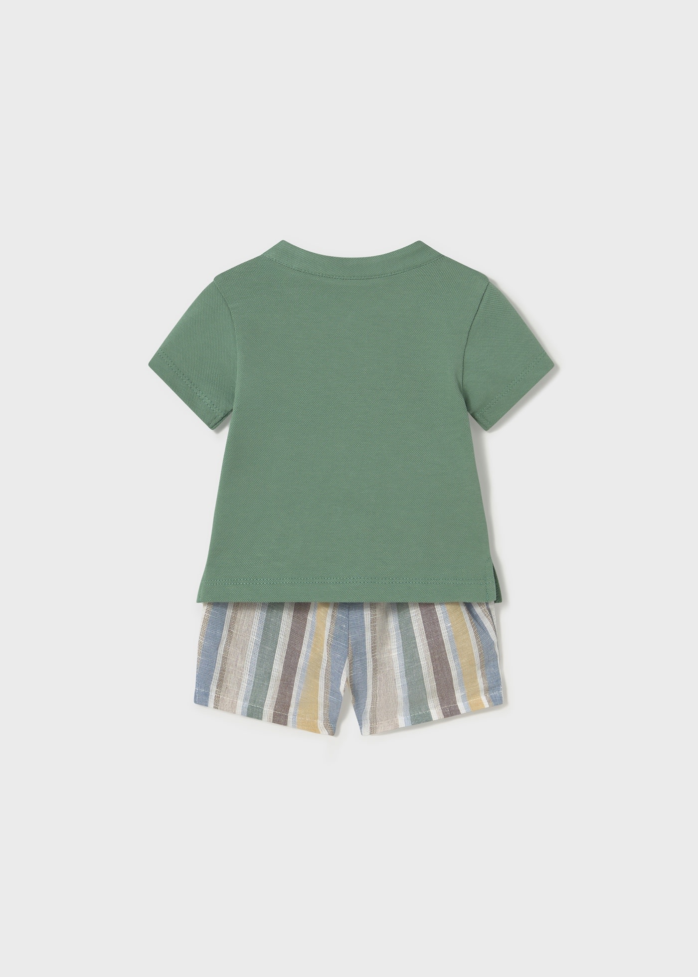 Newborn boy shorts and polo shirt set