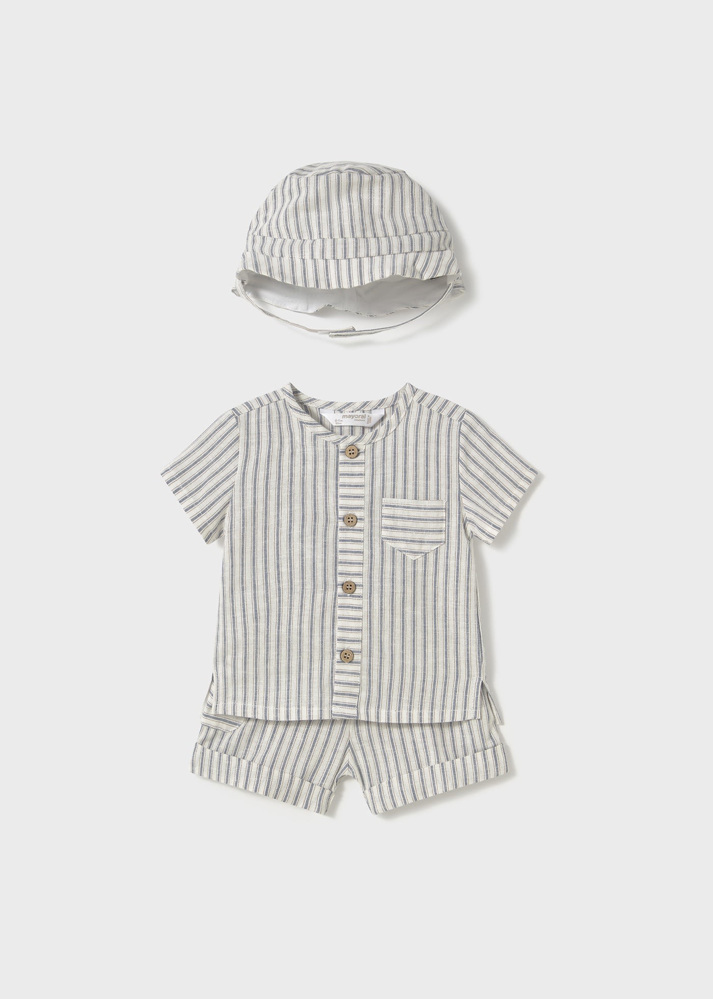 Newborn 3-Piece Striped Set with Hat