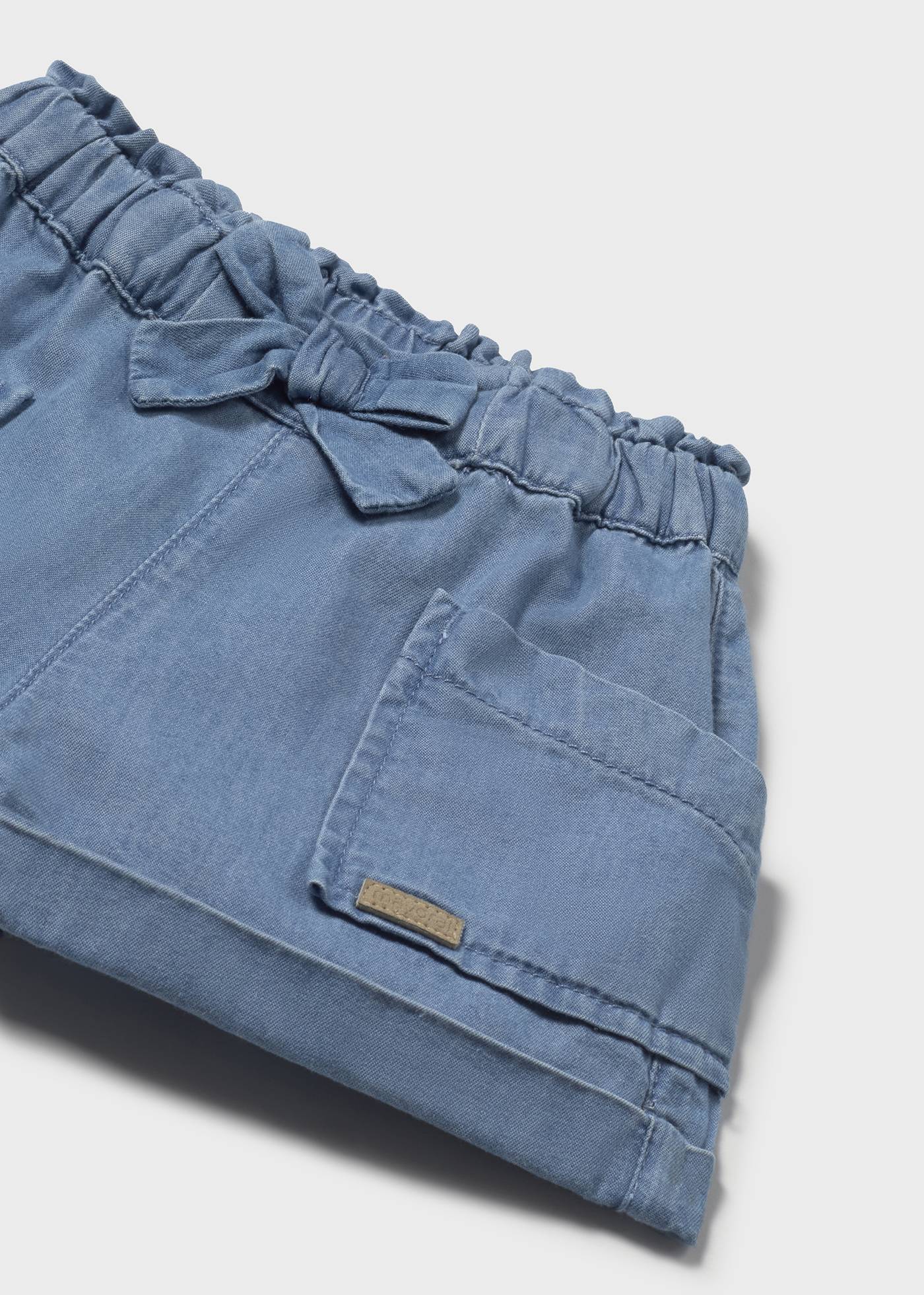 Pantaloni scurti cu funda bebe
