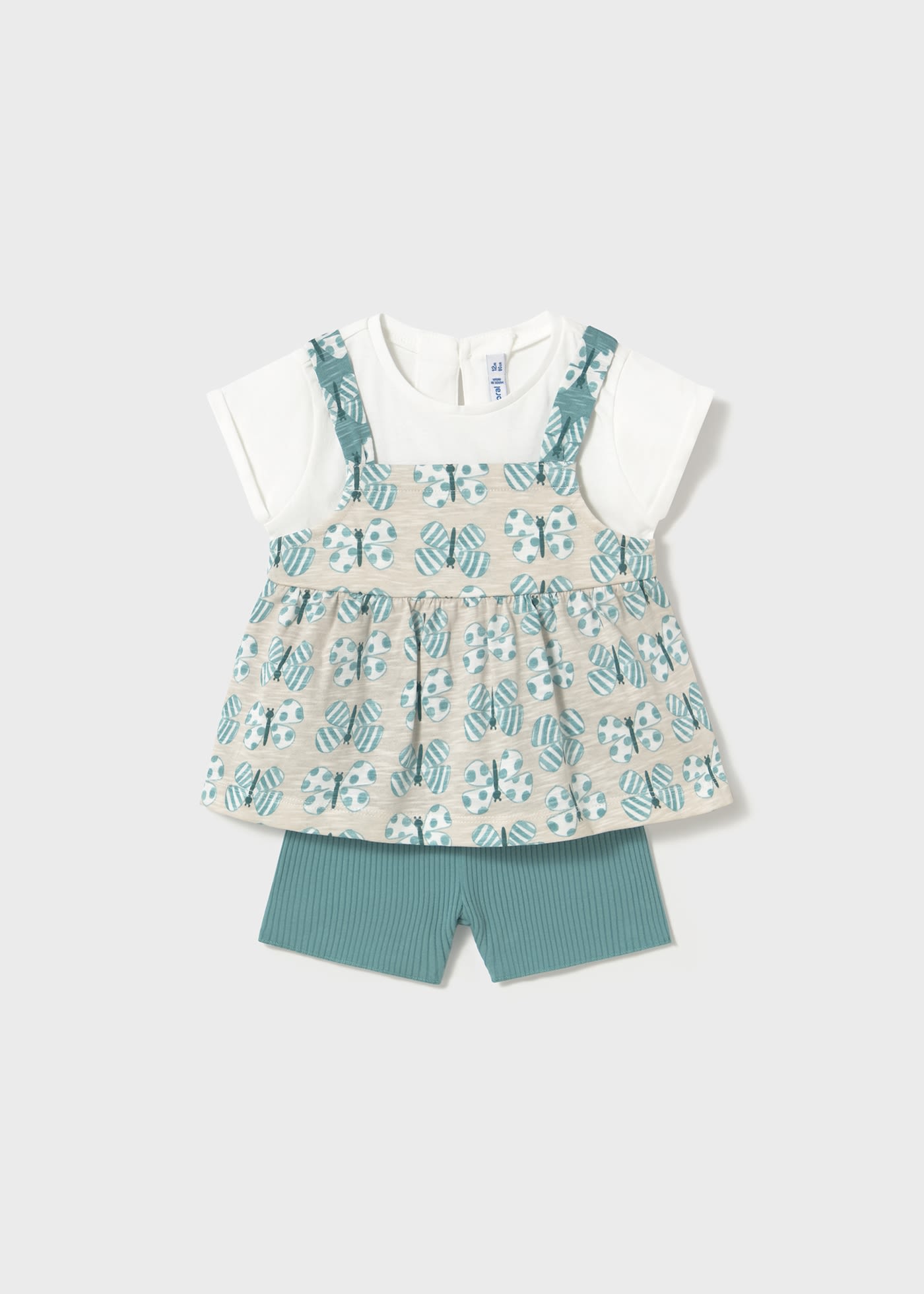 Ensemble short et t-shirt avec superposition bébé