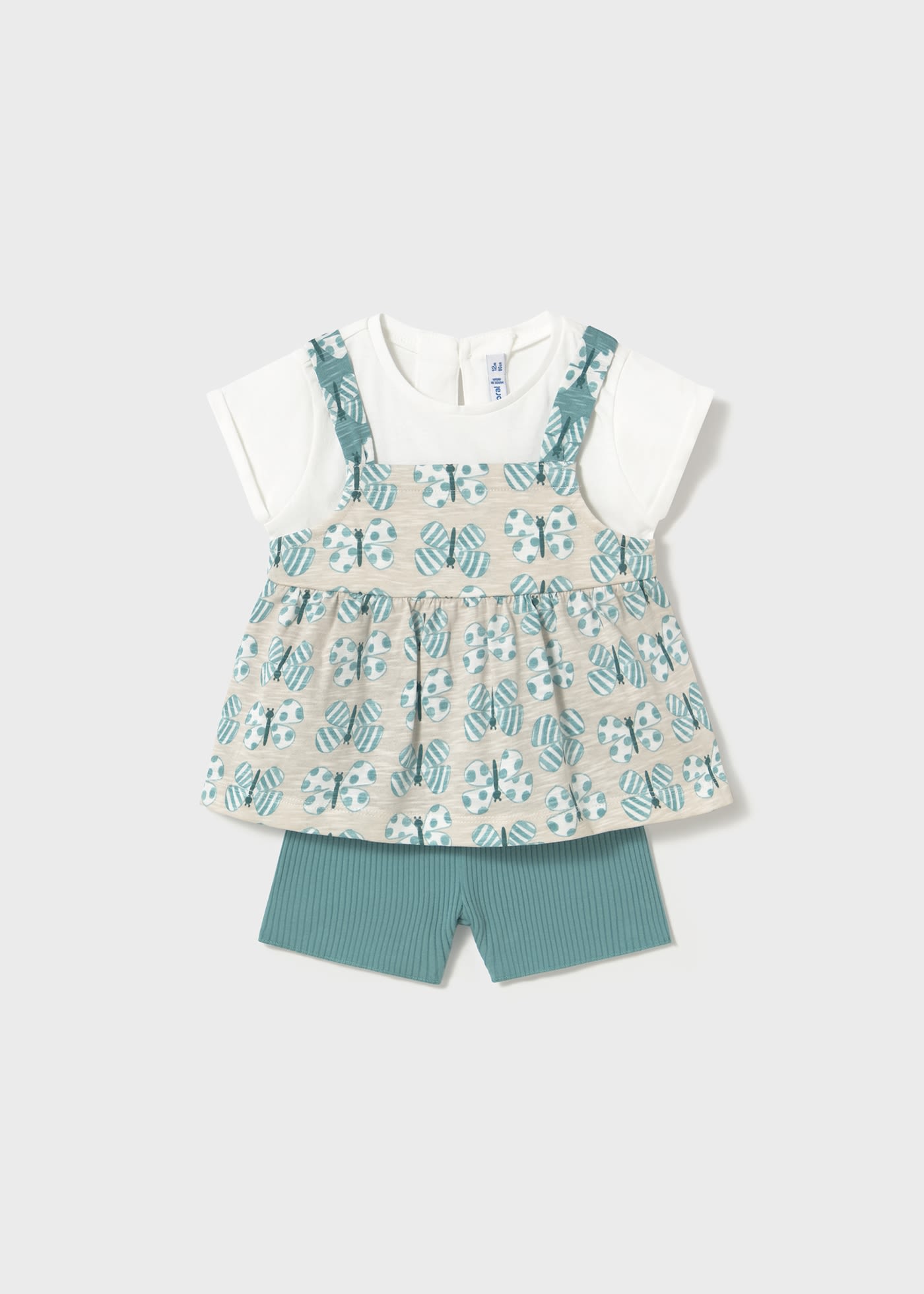 Set pantaloni scurti si tricou bebe