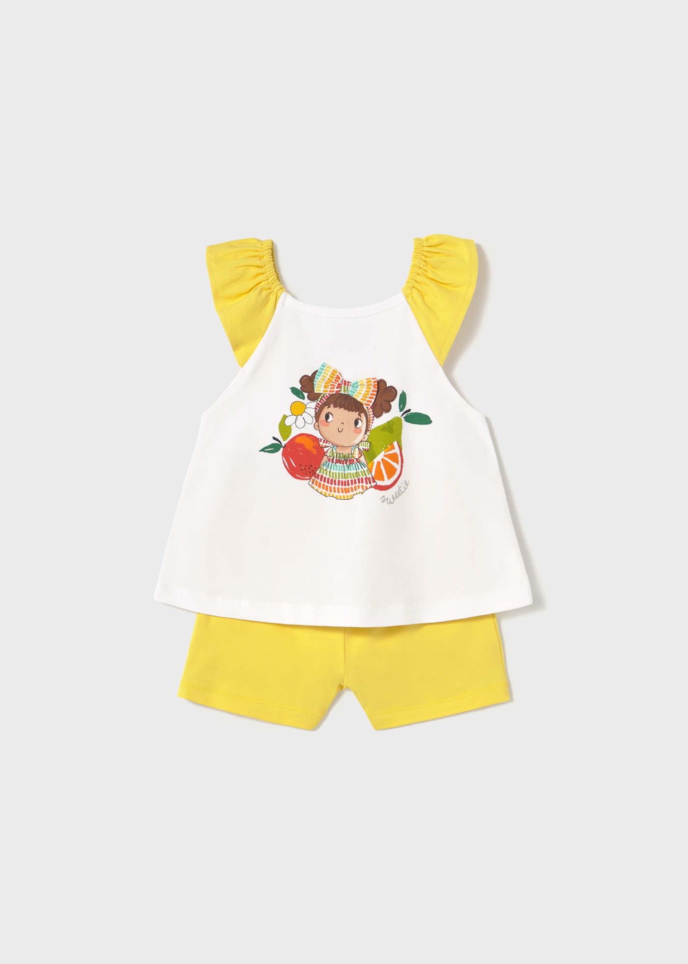 Ensemble short et t-shirt avec sérigraphie bébé