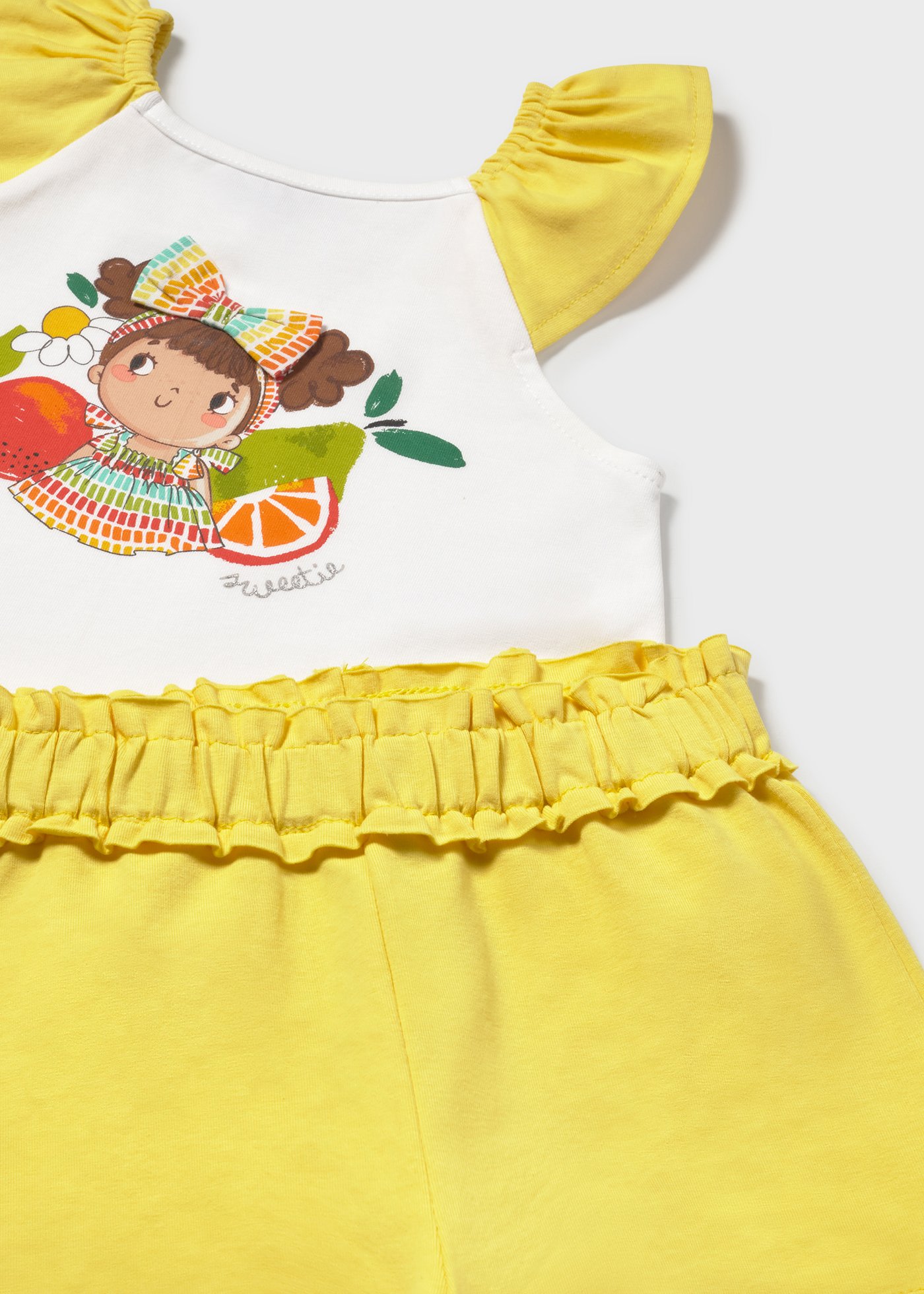 Ensemble short et t-shirt avec sérigraphie bébé