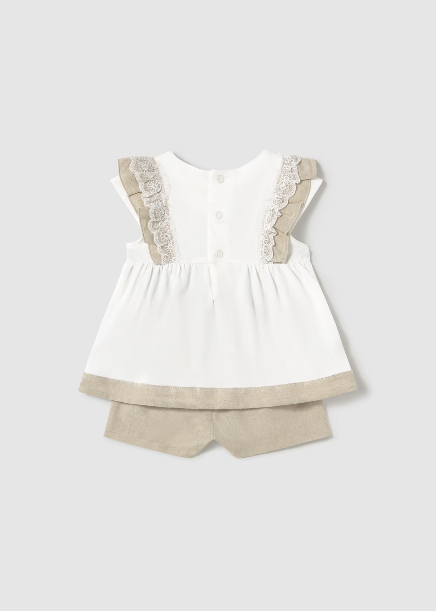 Ensemble short et blouse en lin bébé