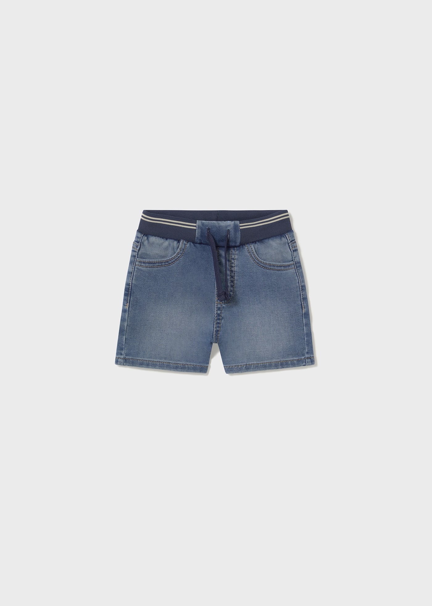 Baby denim shorts with elasticated waistband