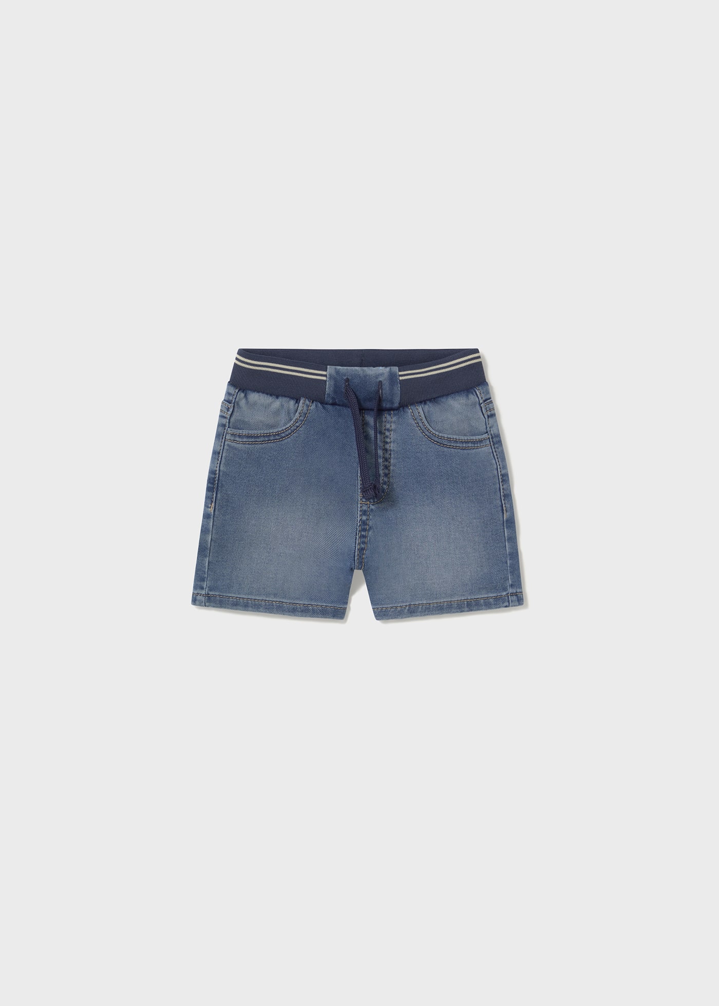 Bermuda en denim taille élastiquée bébé