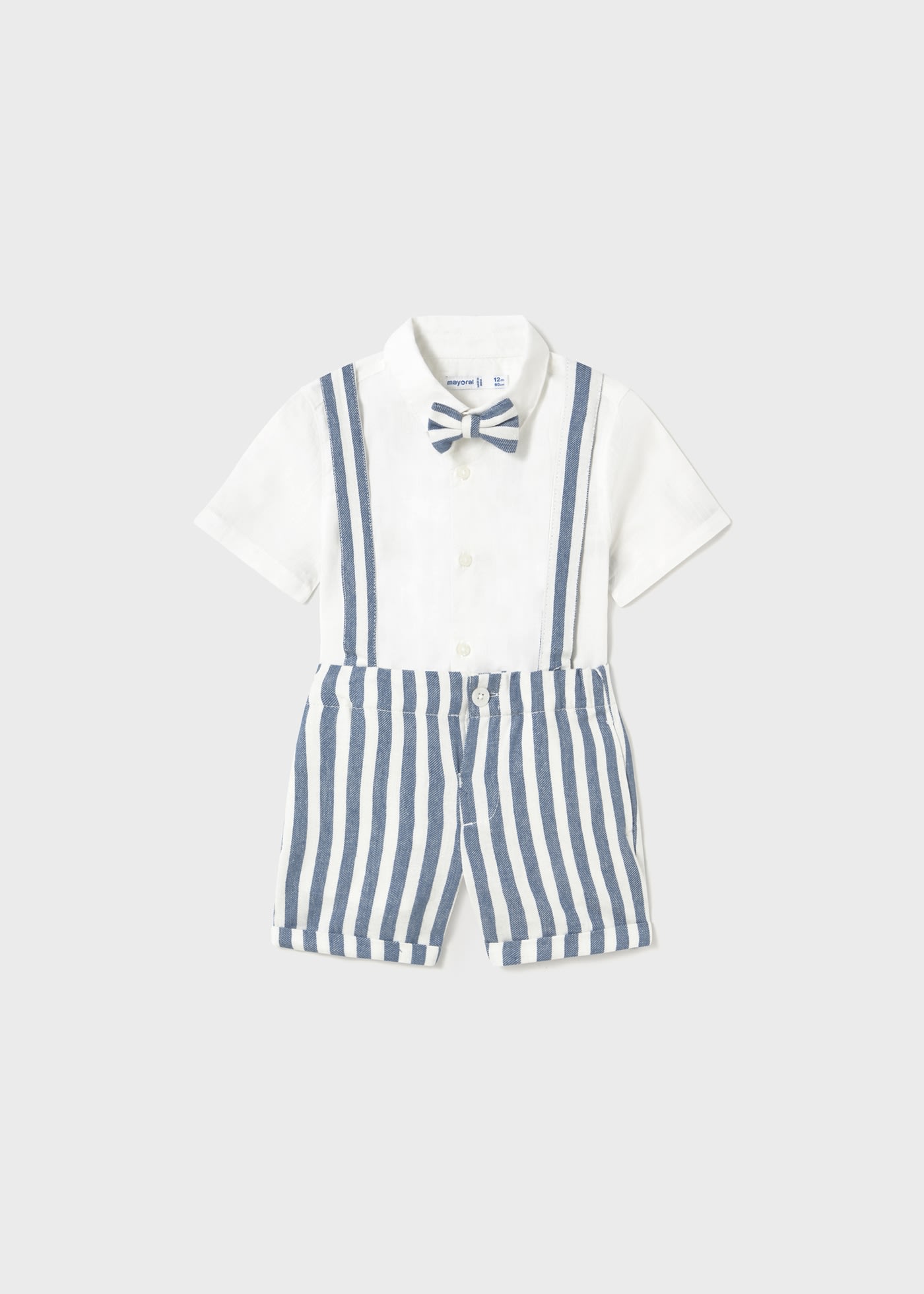 Baby Shorts and Shirt with Bow Tie Set