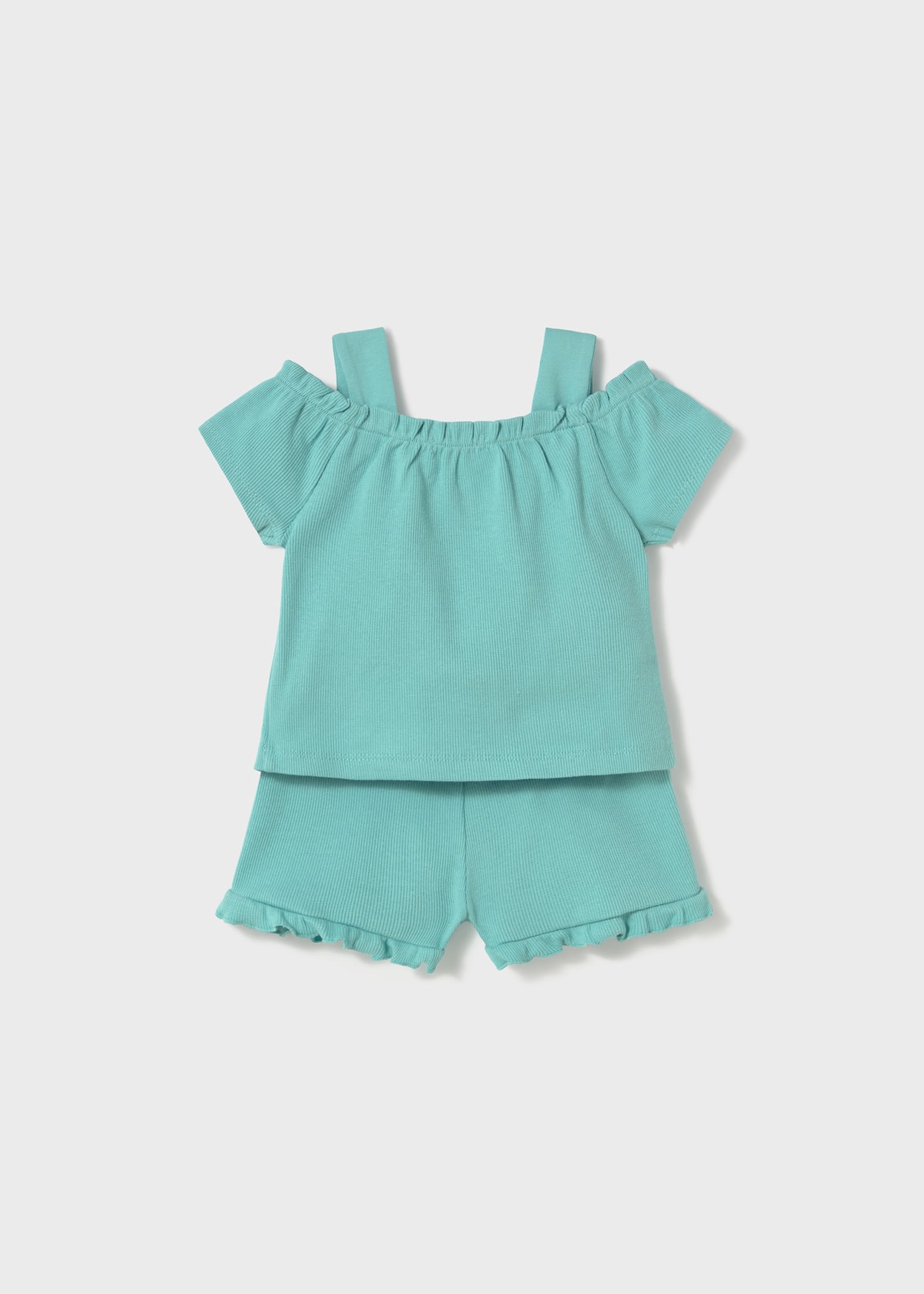 Ensemble short et t-shirt côtelé bébé